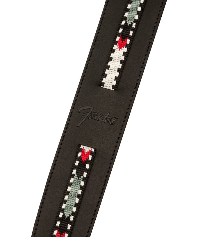 Fender Paramount Acoustic Leather Guitar Strap - Black - Acoustic Centre Music Store, Melbourne Australia
