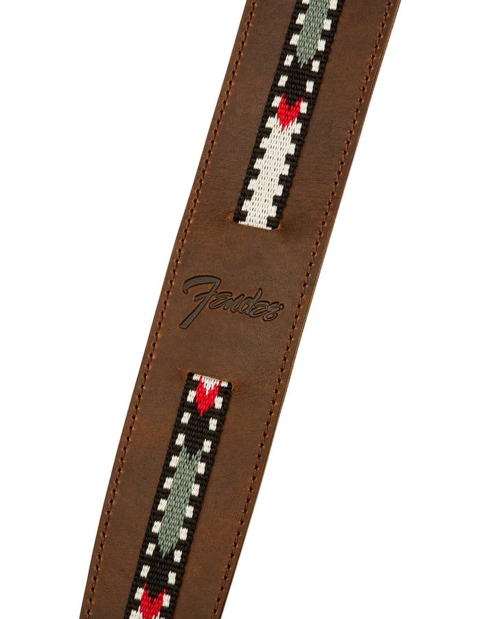 Fender Paramount Acoustic Leather Guitar Strap - Brown - Acoustic Centre Music Store, Melbourne Australia