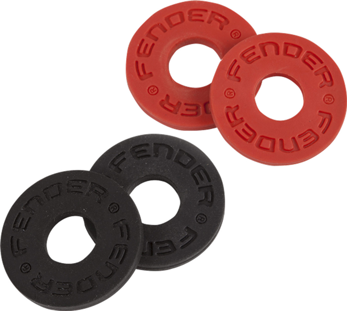 Fender Strap Blocks 4-Pack - Black and Red - Acoustic Centre Music Store, Melbourne Australia