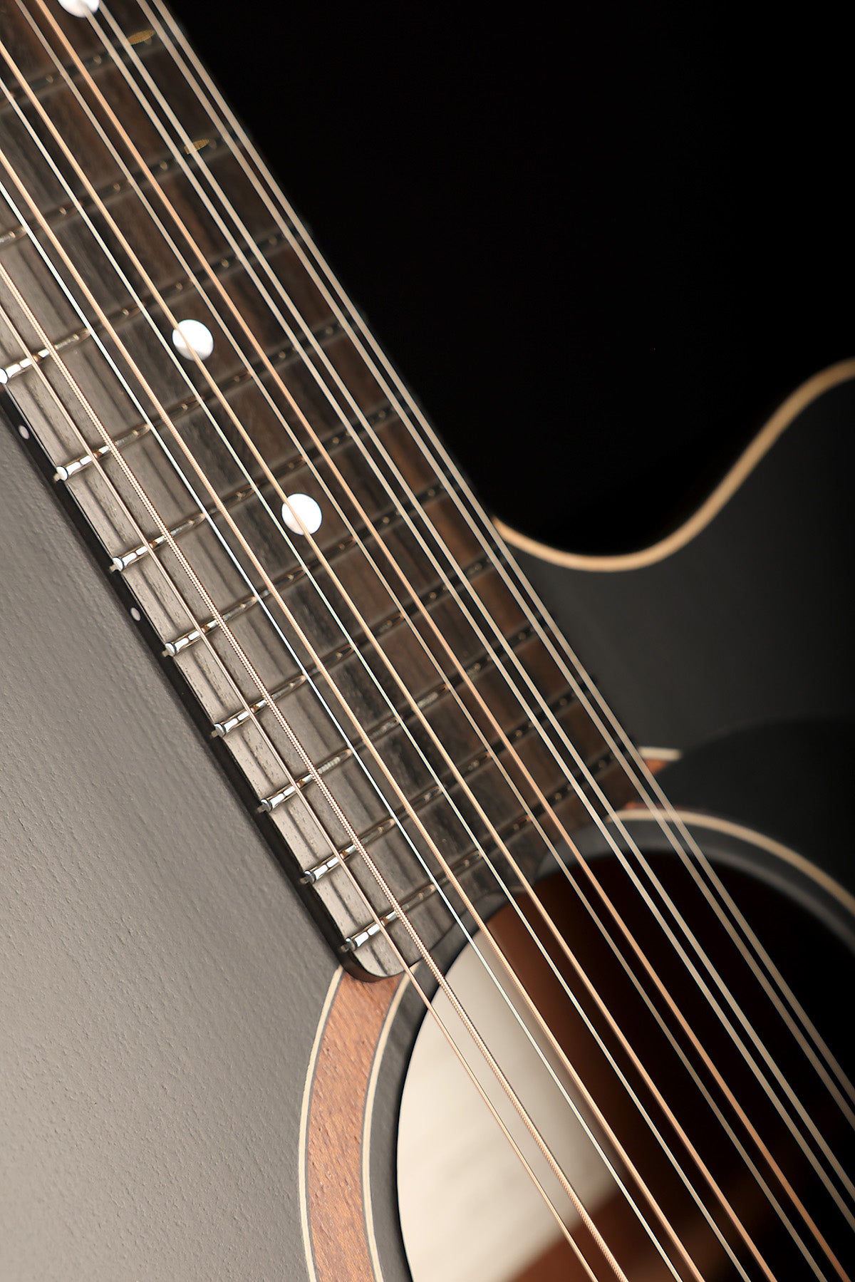 Maton SRS70C-12 Custom ‘Satin Black’ 12-String Dreadnought Cutaway Acoustic Electric Guitar