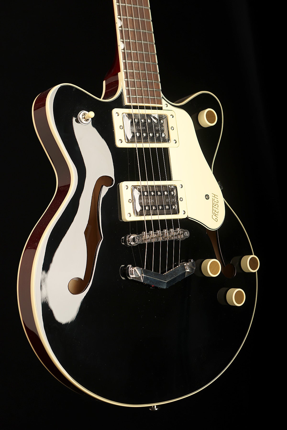 Gretsch G2655 Streamliner Center Block Jr. with V-Stoptail &#39;Black&#39; Electric Guitar - Acoustic Centre Music Store, Melbourne Australia