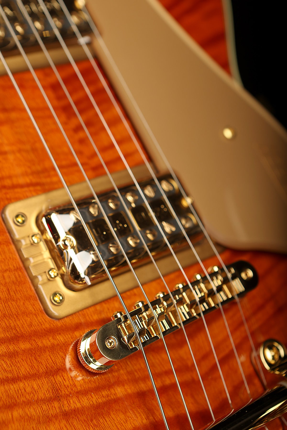 Gretsch Electromatic LTD Flame Okoume Broadkaster Jr. Single-Cut with Bigsby &#39;Roundup Orange&#39; Electric Guitar - Acoustic Centre Music Store, Melbourne Australia