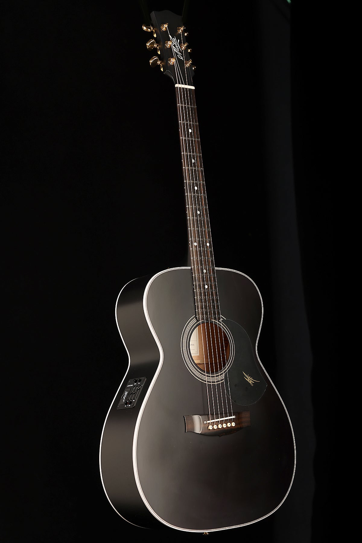 Maton Troubadour Traditional Deep Body Custom 'Satin Black' Acoustic Electric Guitar - Acoustic Centre Music Store, Melbourne Australia
