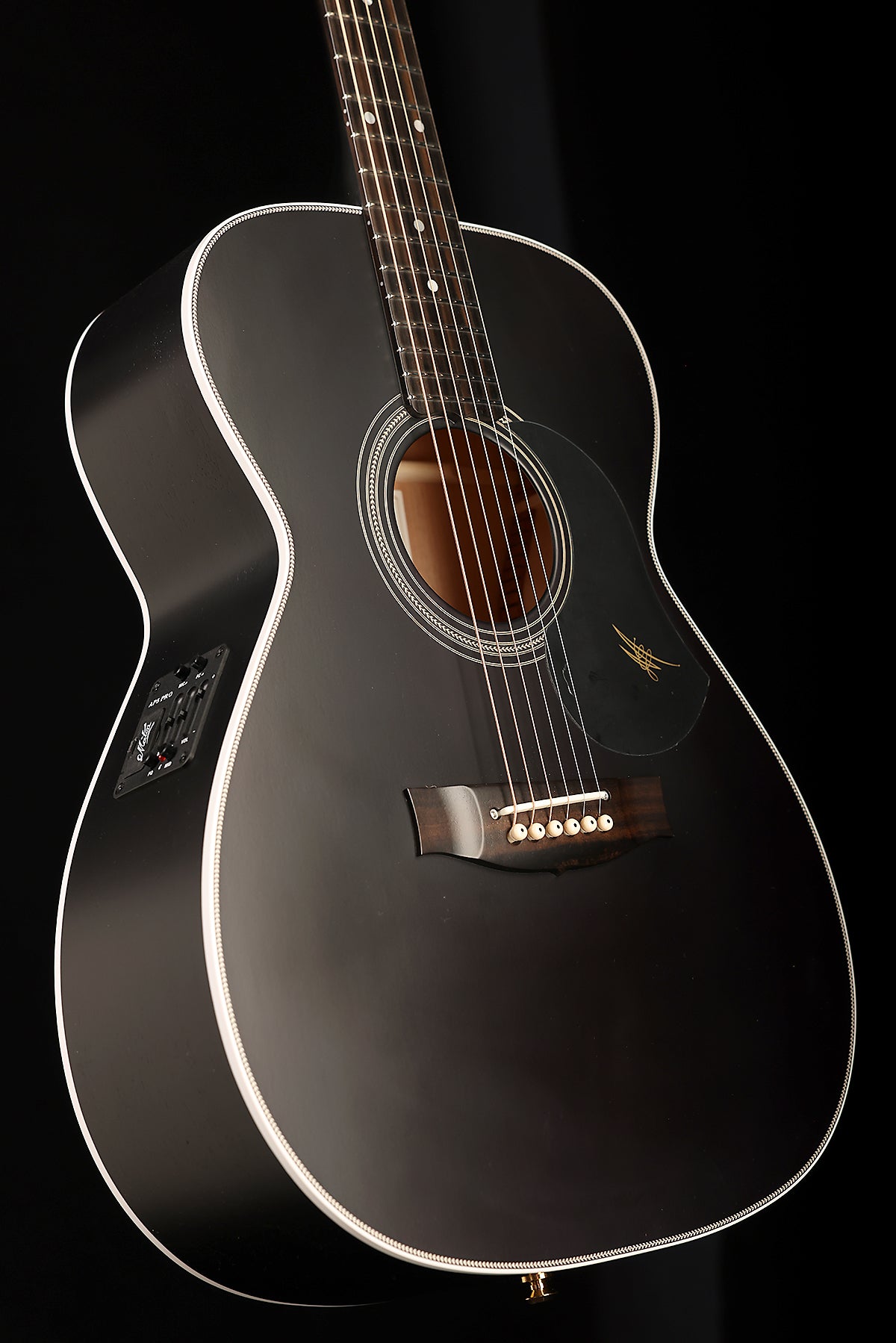 Maton Troubadour Traditional Deep Body Custom 'Satin Black' Acoustic Electric Guitar - Acoustic Centre Music Store, Melbourne Australia