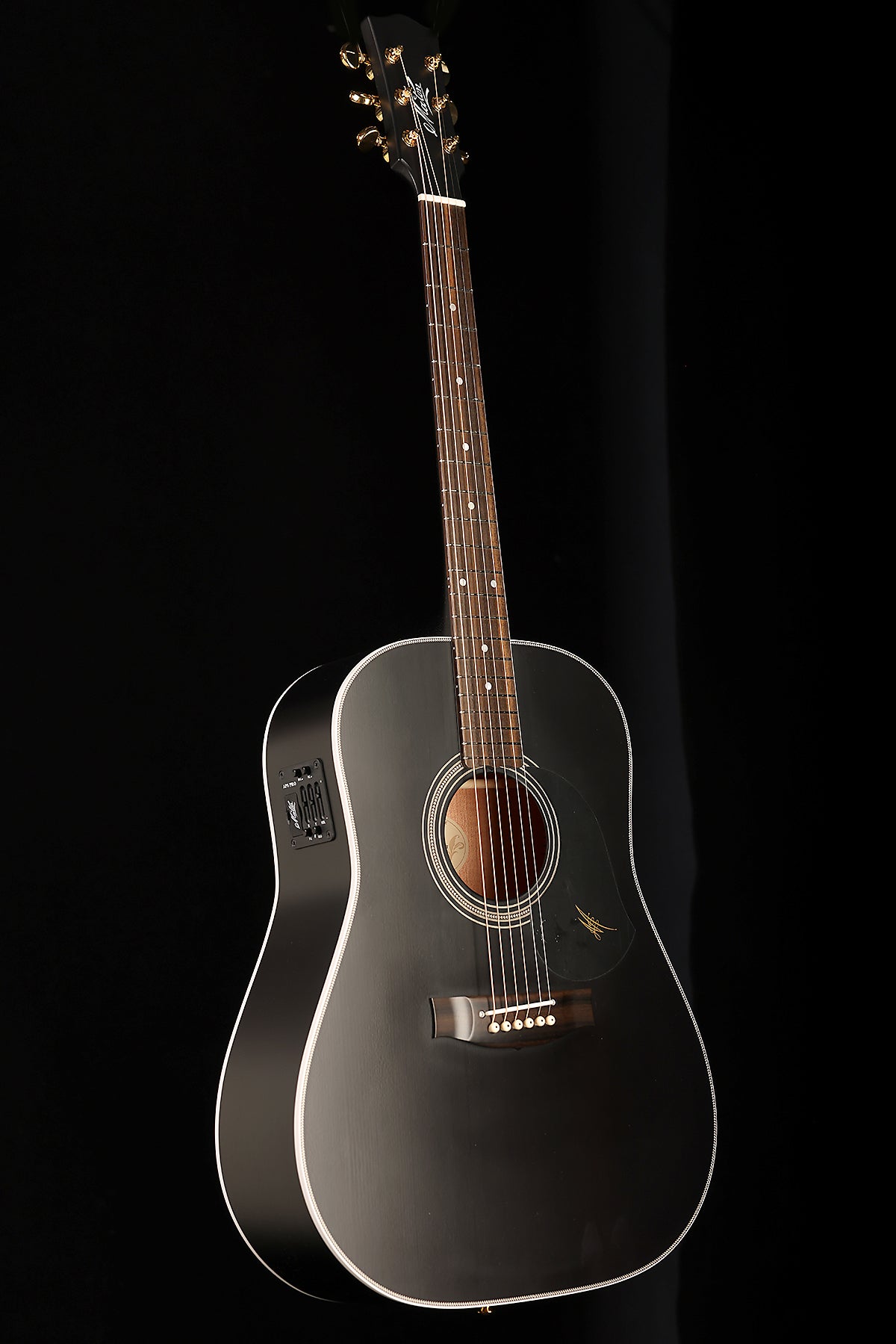 Maton Troubadour Dreadnought Custom 'Satin Black' Acoustic Electric Guitar - Acoustic Centre Music Store, Melbourne Australia