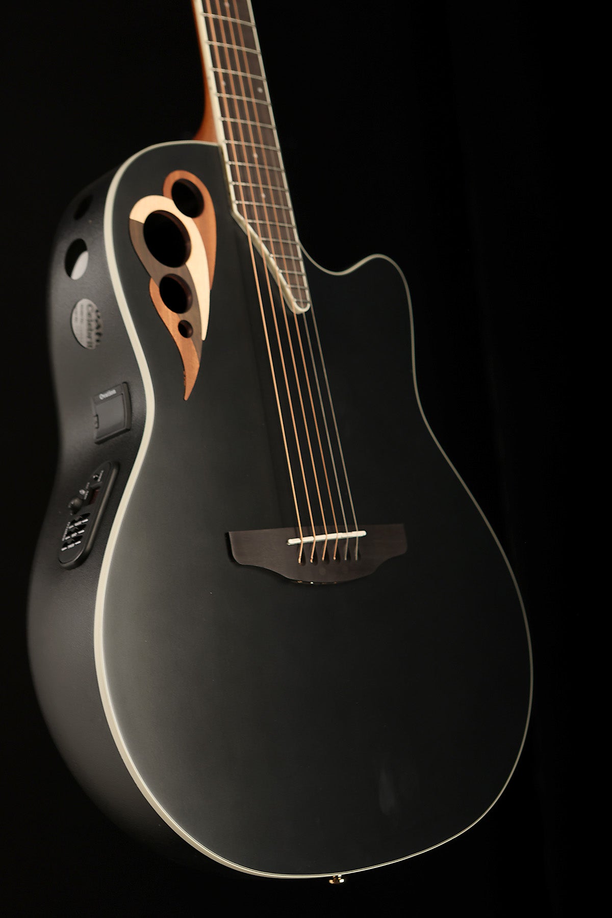 Ovation Celebrity Deluxe CDX40-5-G 'Black Satin' Acoustic Electric Guitar - Acoustic Centre Music Store, Melbourne Australia