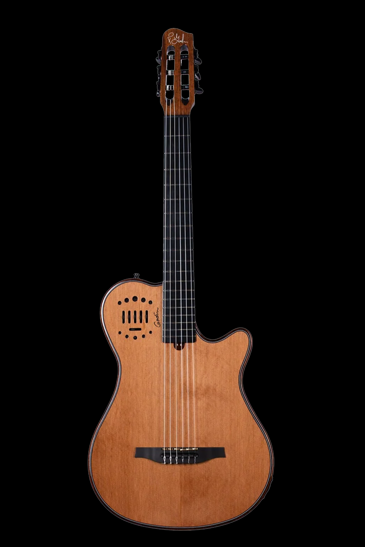 Godin Multiac Mundial Grand Concert Mahogany Deluxe ‘Natural’ High Gloss Classical Electric Guitar
