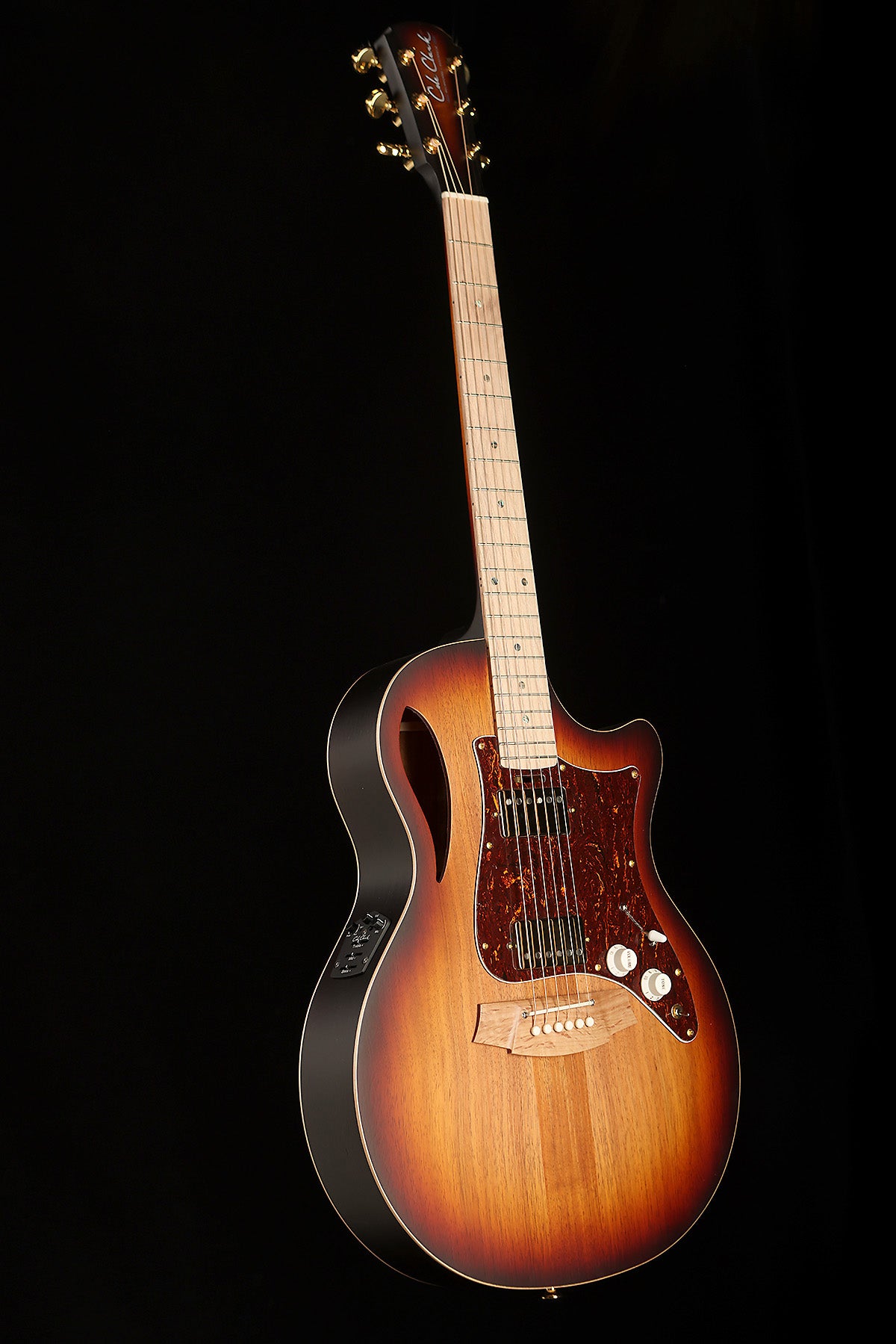 Cole Clark CCTL2EC-BLBL-HH True Hybrid Thinline 'All Blackwood Sunburst' HH Acoustic Electric Guitar - Acoustic Centre Music Store, Melbourne Australia