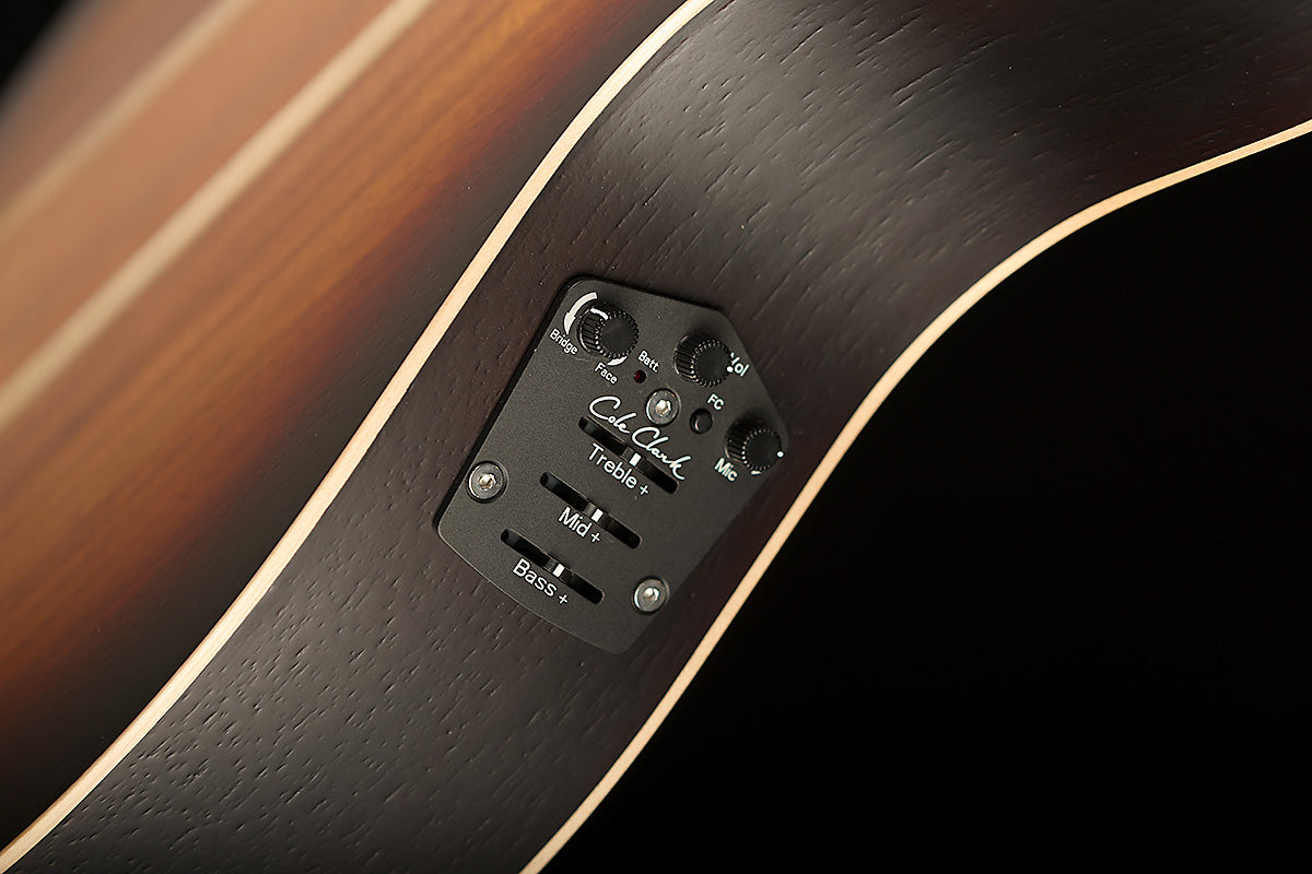 Cole Clark CCTL2EC-BLBL-HH True Hybrid Thinline 'All Blackwood Sunburst' HH Acoustic Electric Guitar - Acoustic Centre Music Store, Melbourne Australia