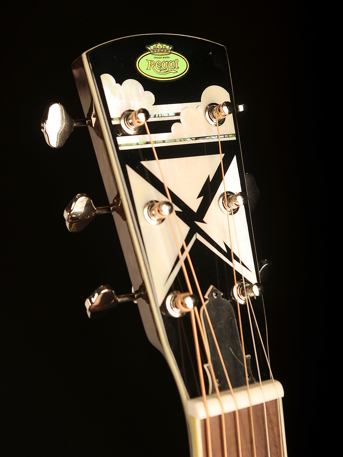 Regal RD-56 Artist Series &#39;Black Lightning&#39; Roundneck Resophonic Guitar - Acoustic Centre Music Store, Melbourne Australia