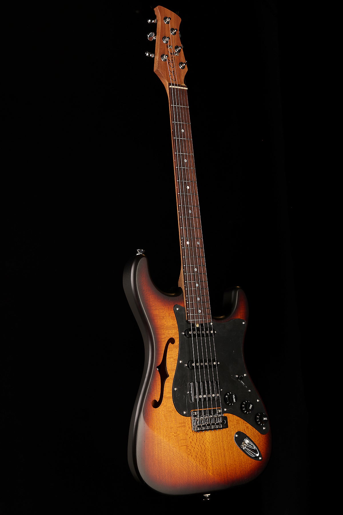 Cole Clark Hollow Baby HSS 'Blackwood Sunburst' Electric Guitar