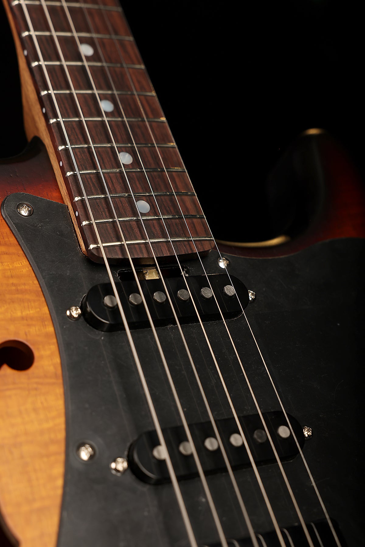Cole Clark Hollow Baby HSS 'Blackwood Sunburst' Electric Guitar
