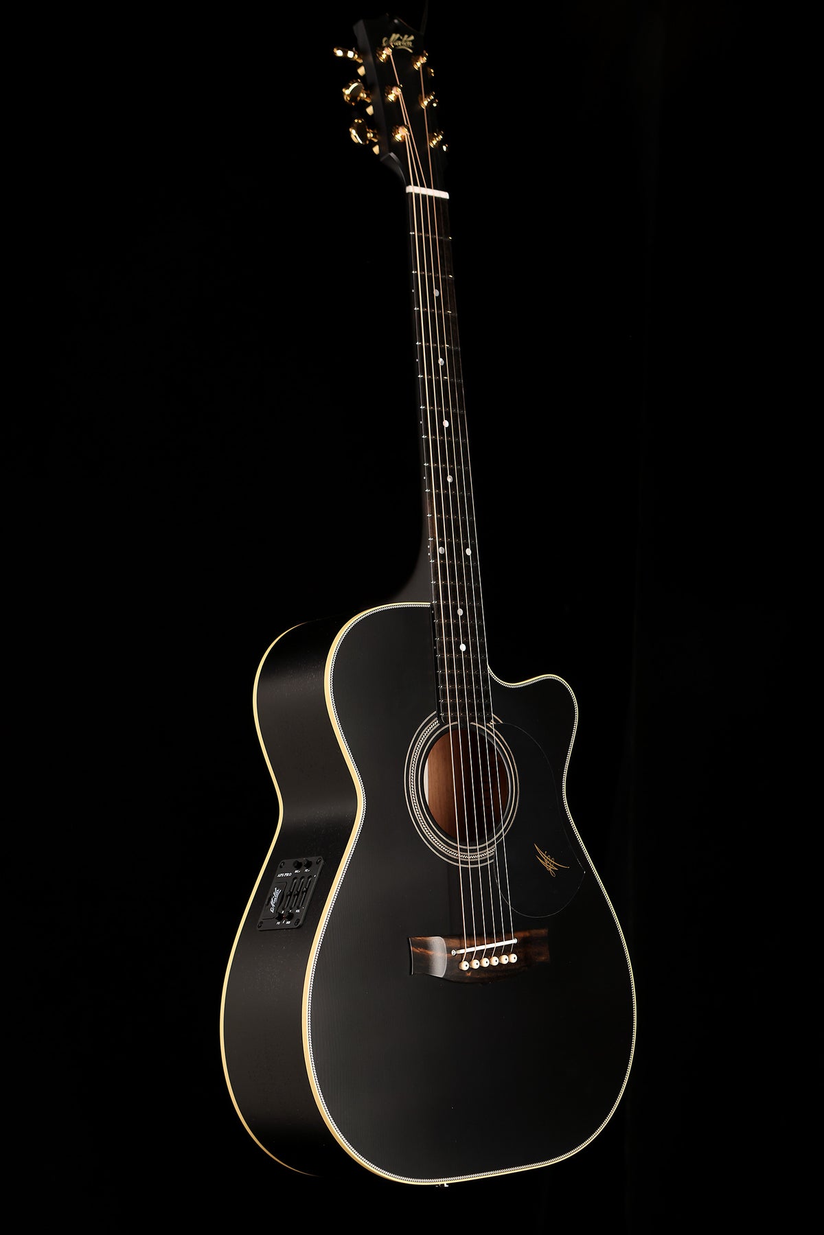 Maton EBG808C Nashville Custom &#39;Satin Black&#39; Acoustic Electric Guitar - Acoustic Centre Music Store, Melbourne Australia