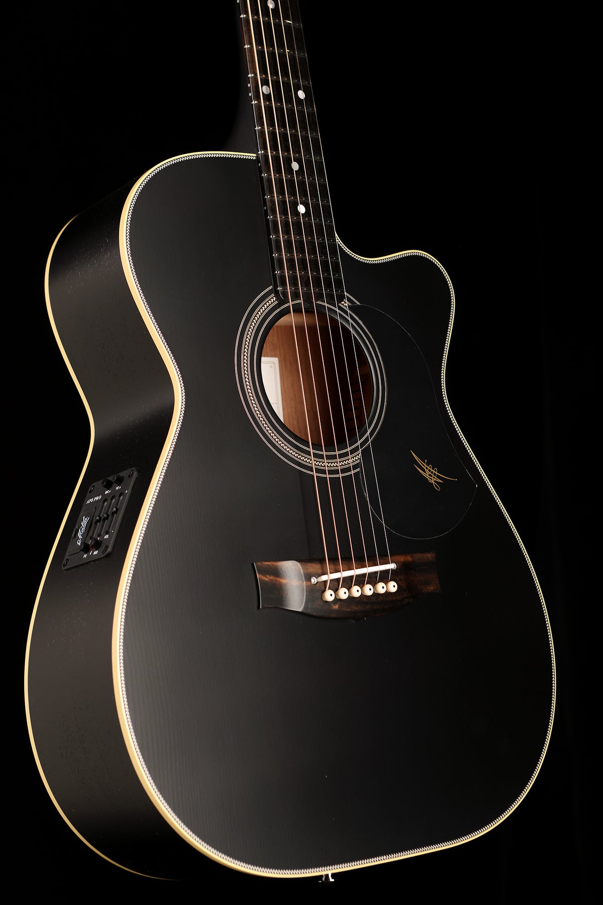 Maton EBG808C Nashville Custom &#39;Satin Black&#39; Acoustic Electric Guitar - Acoustic Centre Music Store, Melbourne Australia