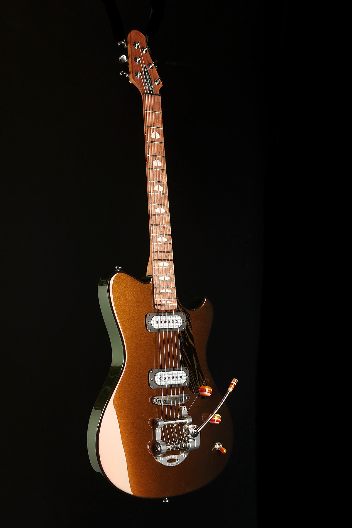 Powers Electric A-Type &#39;Chroma Watermelon&#39; with Camtail Vibrato Electric Guitar - Acoustic Centre Music Store, Melbourne Australia