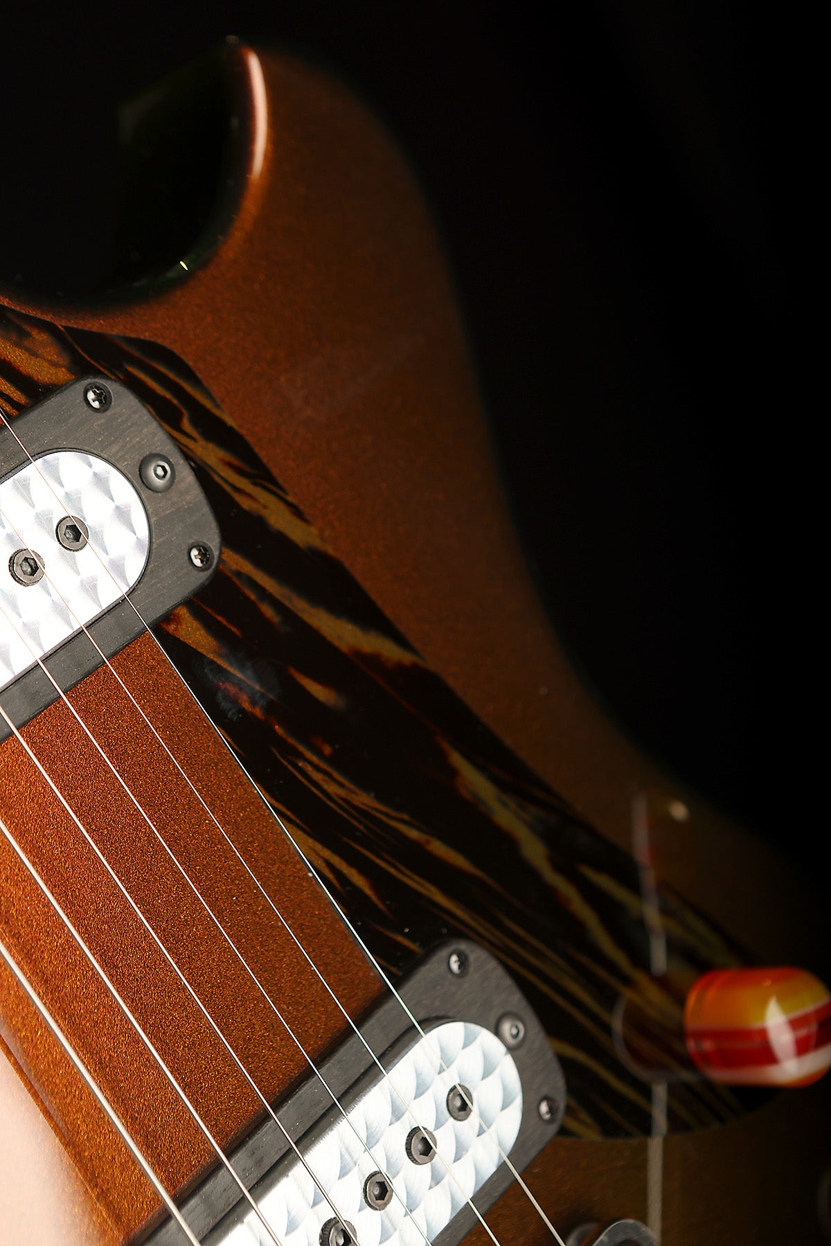 Powers Electric A-Type &#39;Chroma Watermelon&#39; with Camtail Vibrato Electric Guitar - Acoustic Centre Music Store, Melbourne Australia