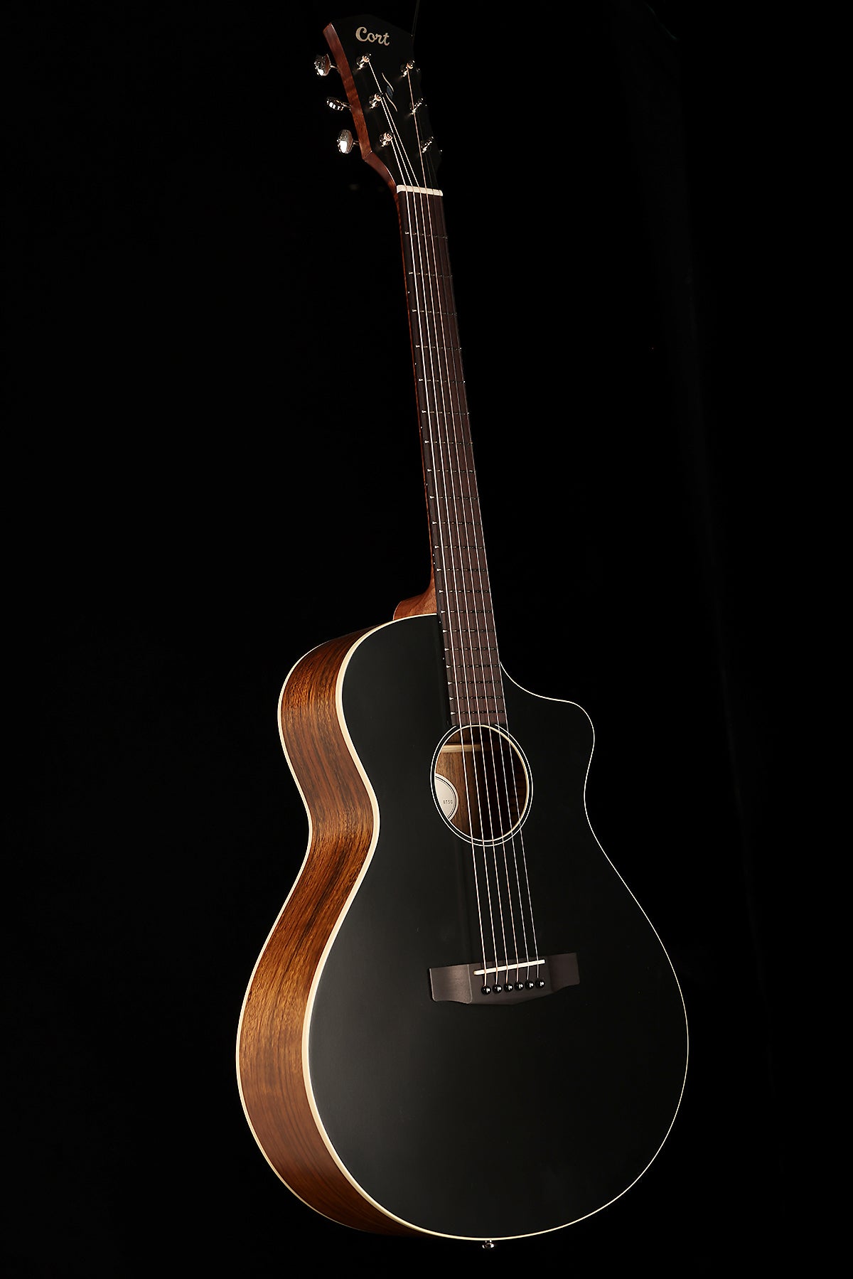 Cort Core-MC Ovangkol 'Black' Modern Concert Acoustic Electric Guitar