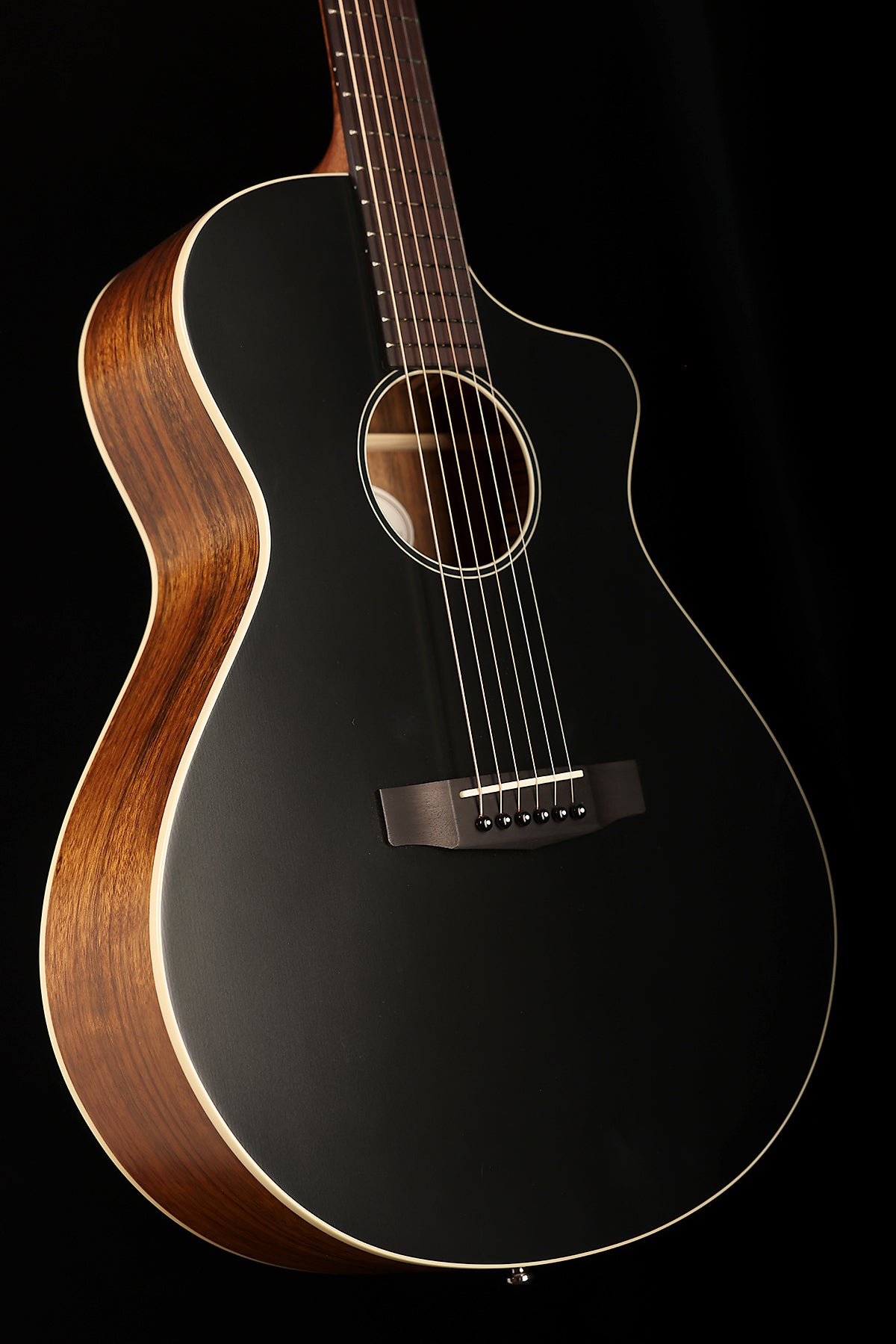 Cort Core-MC Ovangkol 'Black' Modern Concert Acoustic Electric Guitar