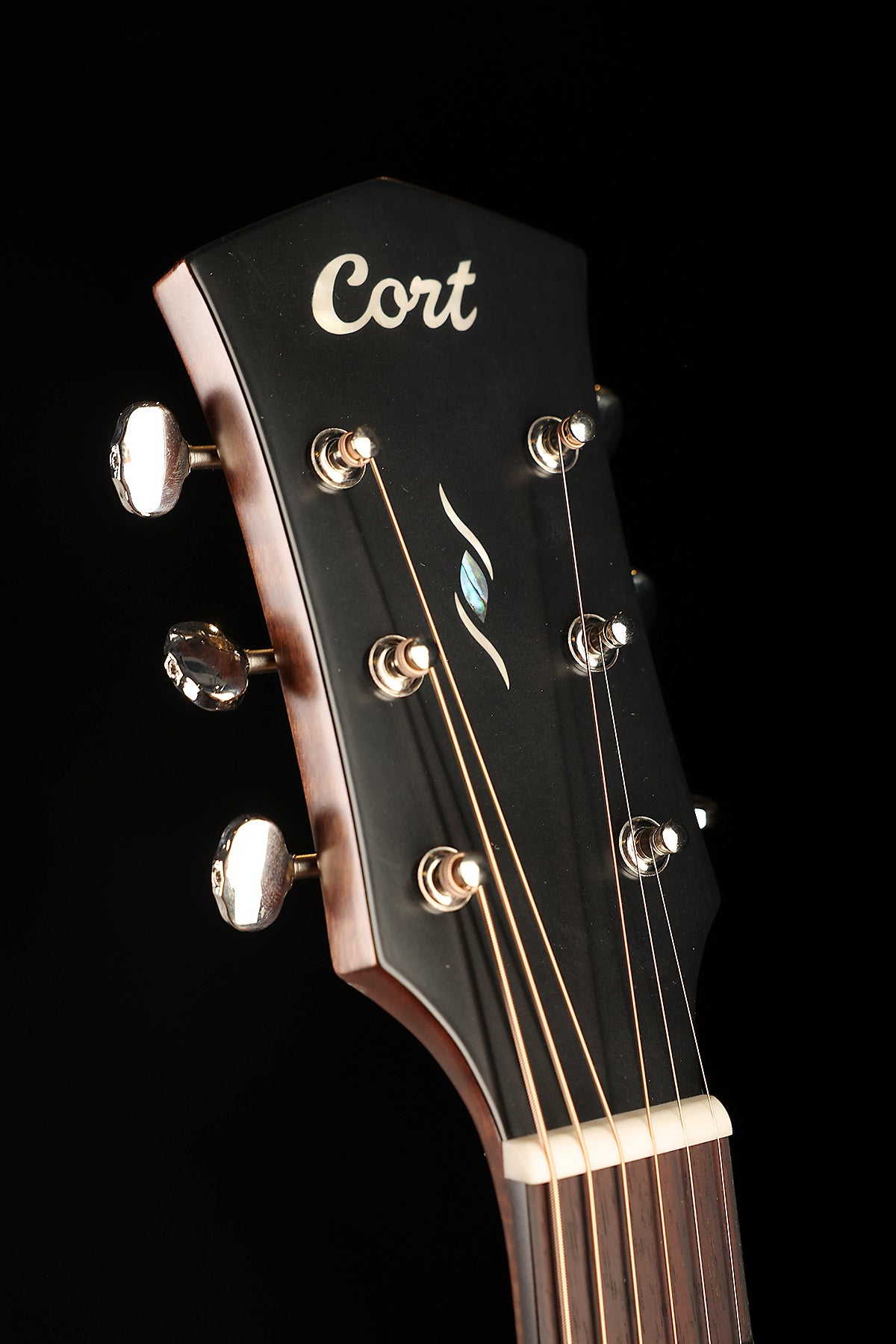 Cort Core-MC Ovangkol 'Black' Modern Concert Acoustic Electric Guitar