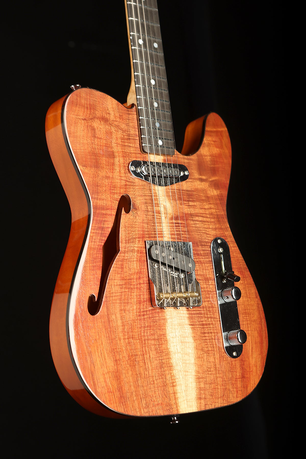 Cargill Custom Thinline Telecaster &#39;Figured Blackwood&#39; Preowned 2024 - Acoustic Centre Music Store, Melbourne Australia