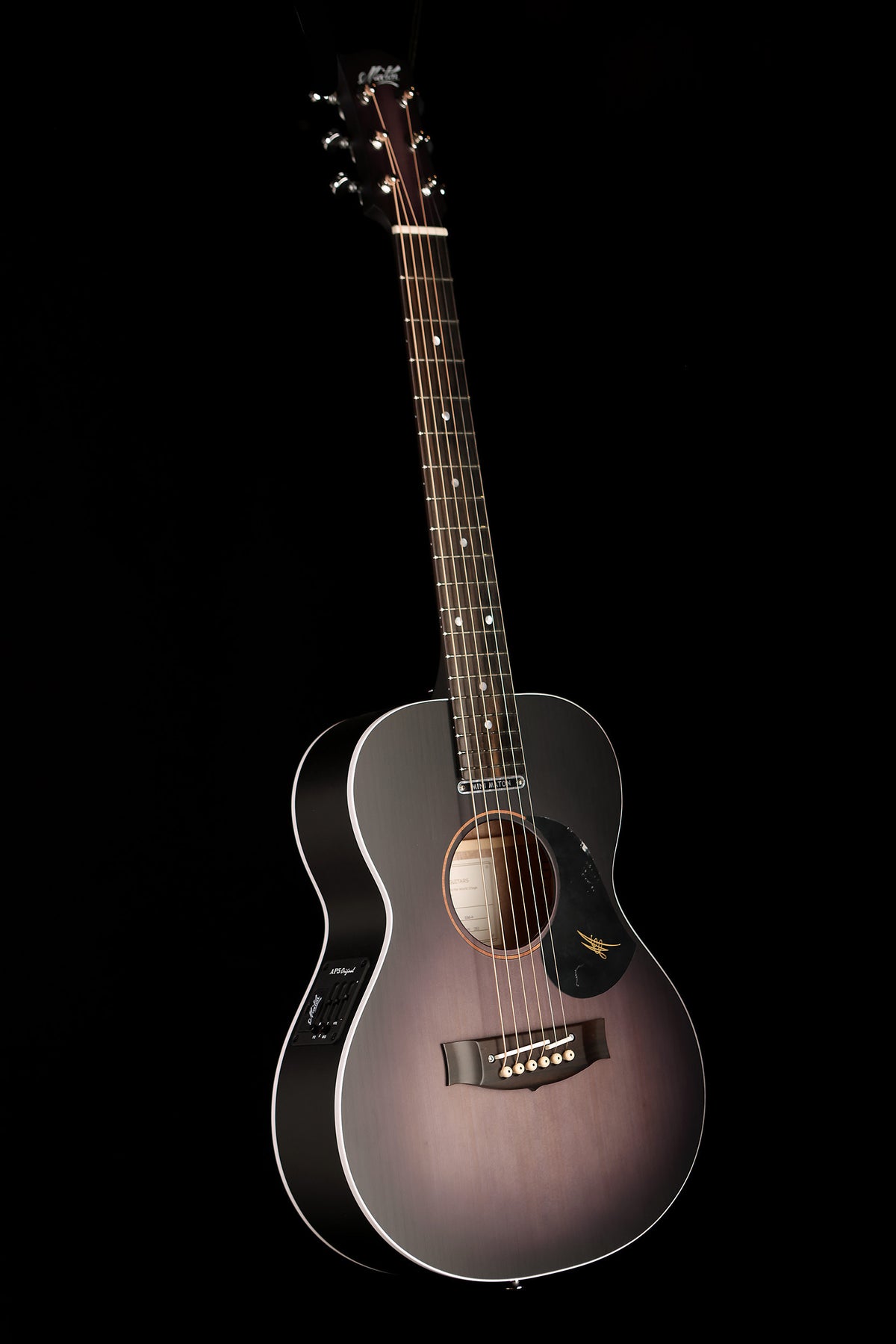 Maton Mini EM-6 Mini Custom &#39;Ghost Black&#39; Acoustic Electric Guitar - Acoustic Centre Music Store, Melbourne Australia