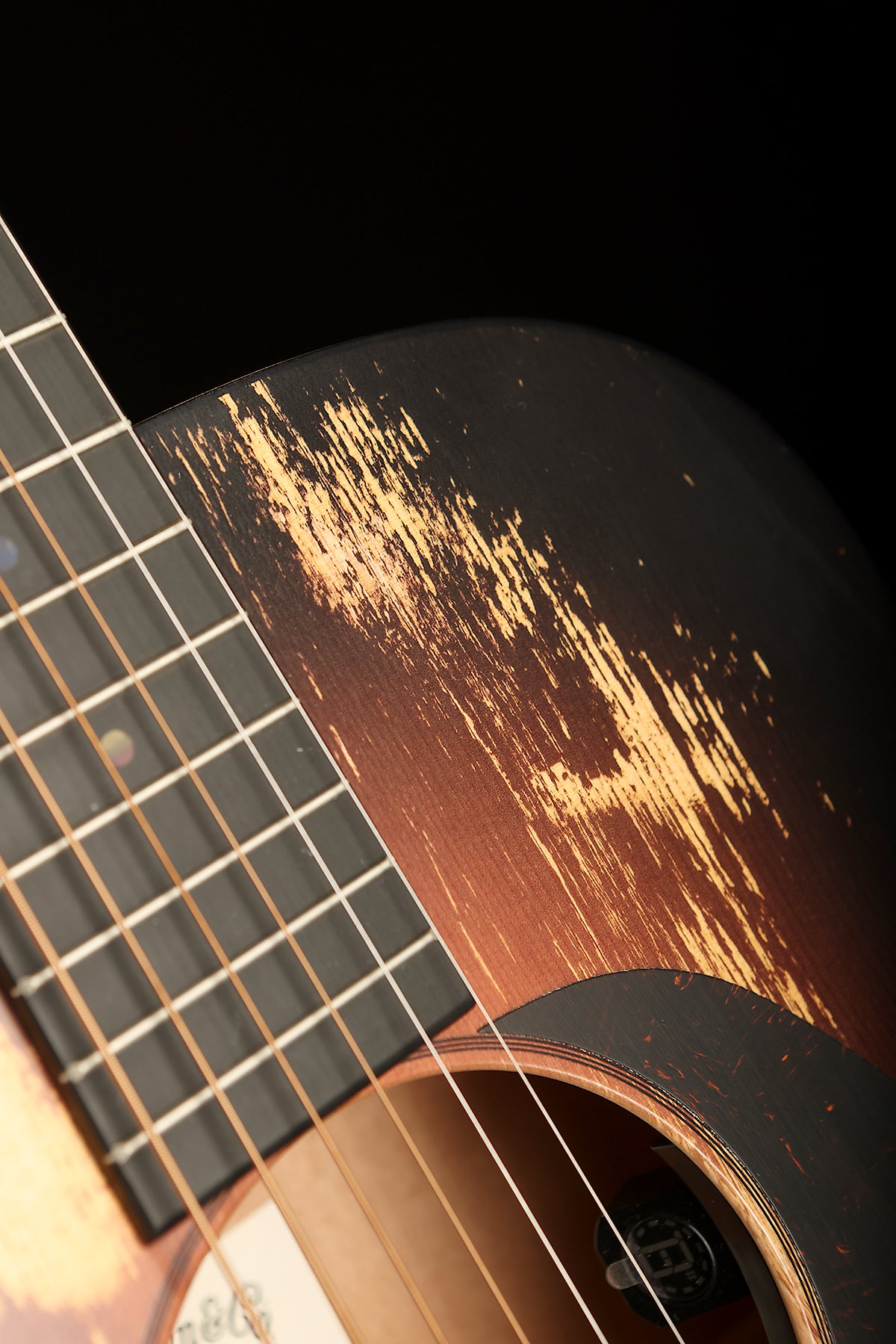 Martin D Jr-E StreetLegend Burst Travel Acoustic Electric Guitar