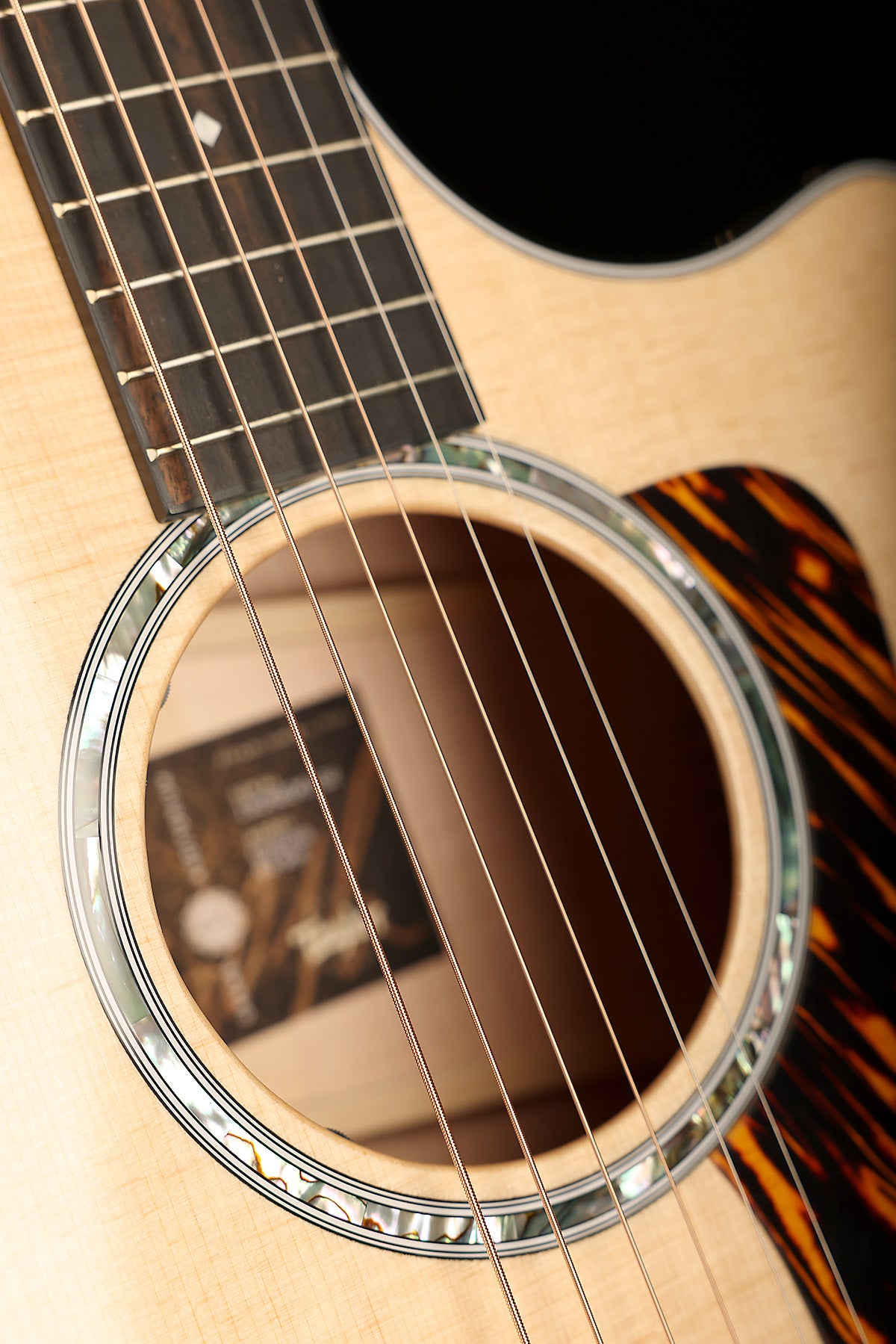 Taylor Custom Select 614ce Next Generation 'Tuxedo' 'Natural' Grand Auditorium Acoustic Electric Guitar