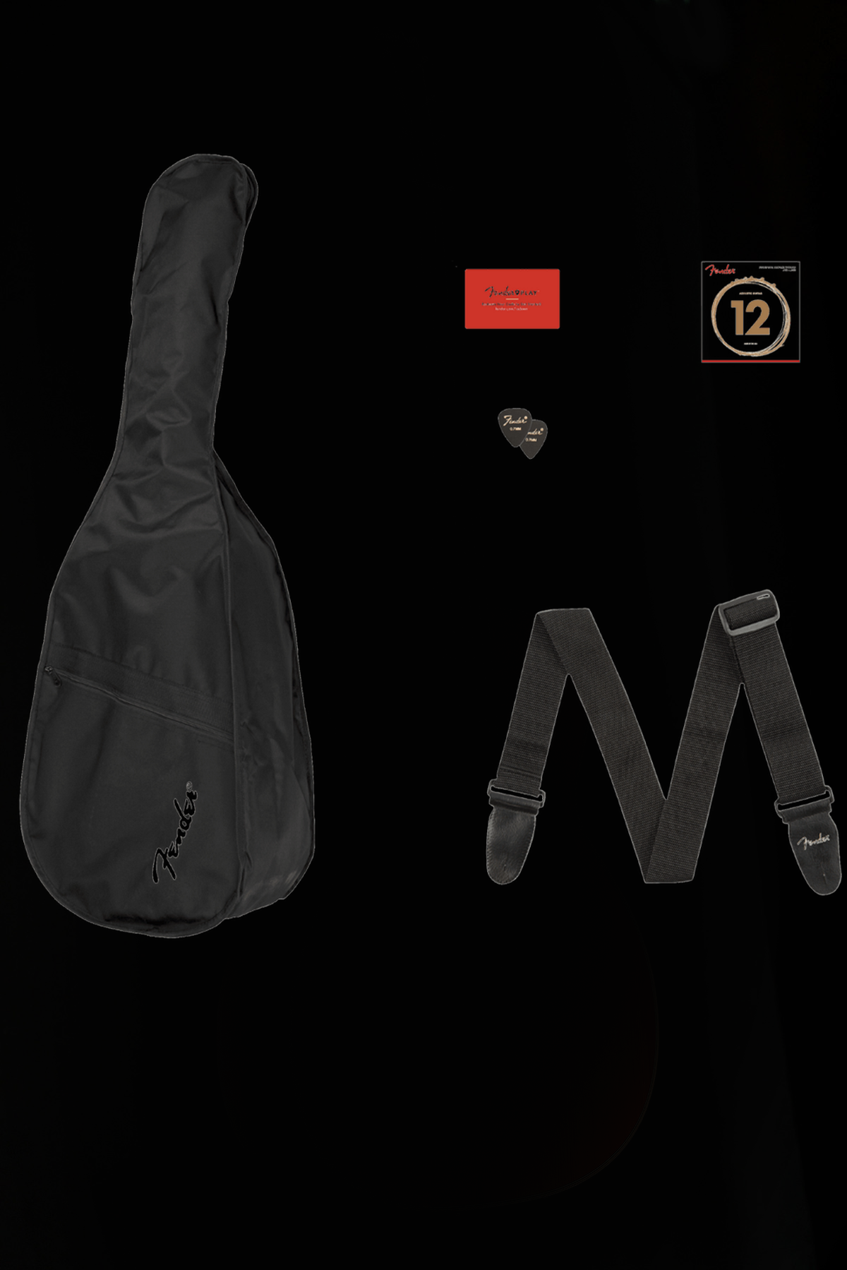 Fender CC-60S Concert Pack V2 'Natural' All-Mahogany Acoustic Guitar Starter Pack