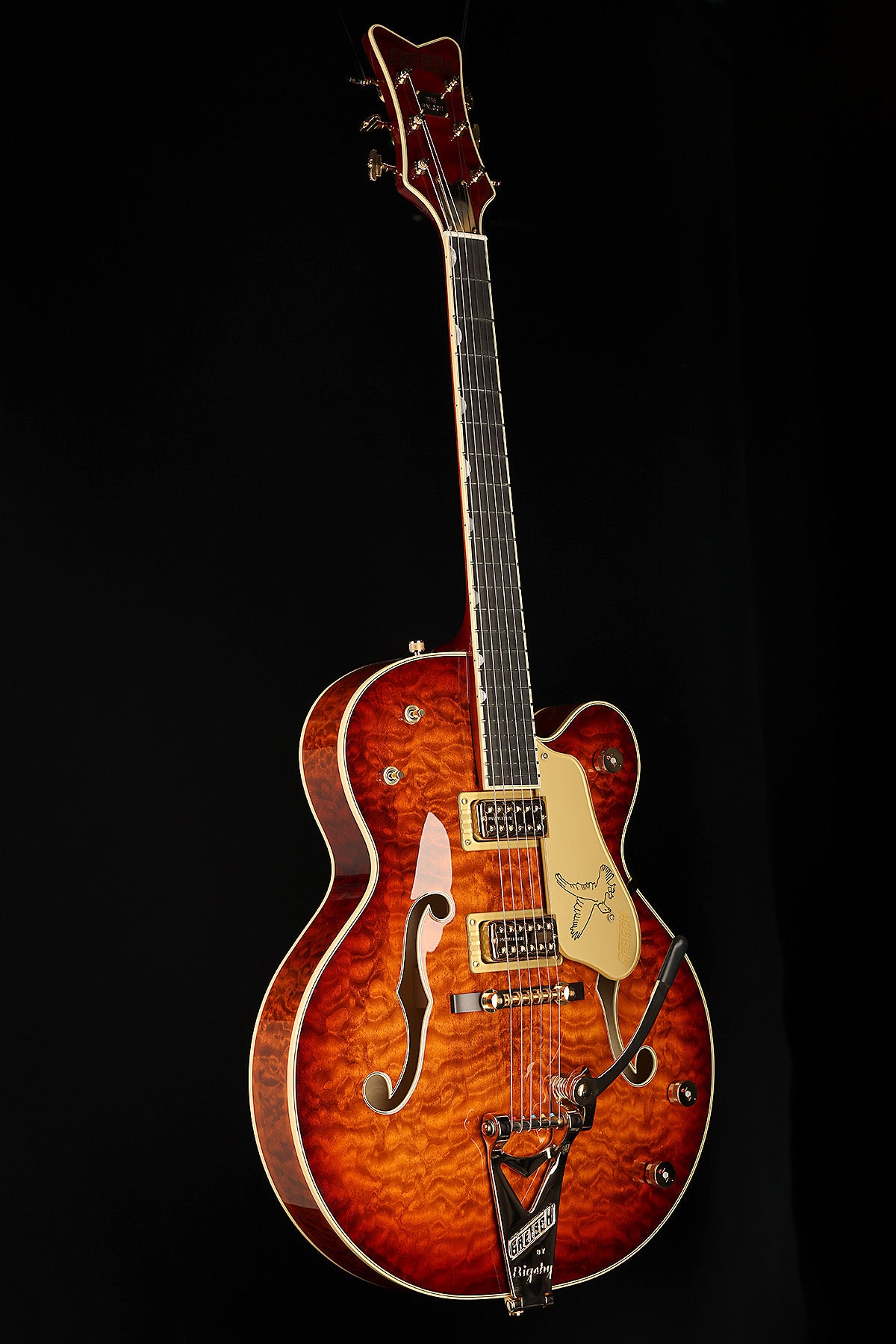 Gretsch G6136TGQM-59 Limited Edition Quilt Classic Falcon 'Forge Glow' Hollow Body Electric Guitar