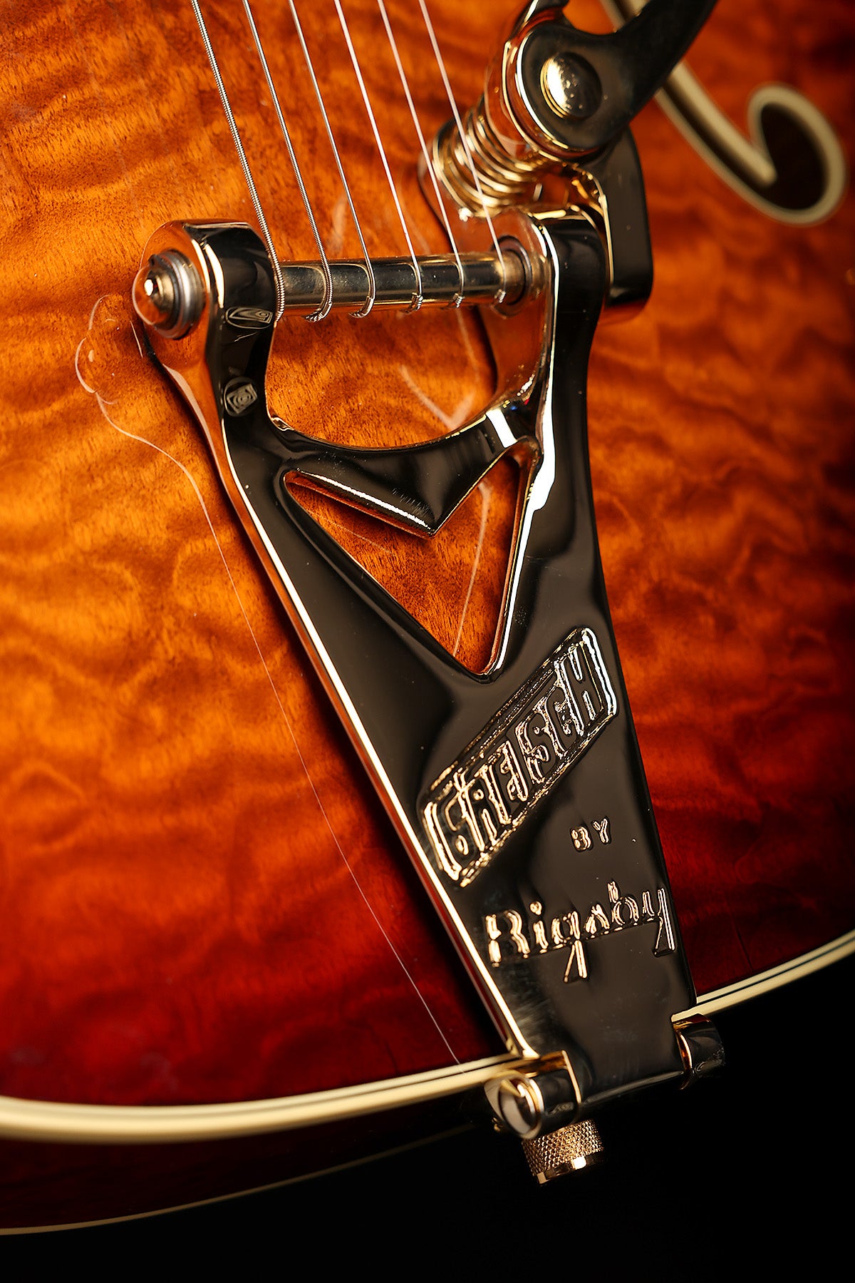 Gretsch G6136TGQM-59 Limited Edition Quilt Classic Falcon 'Forge Glow' Hollow Body Electric Guitar