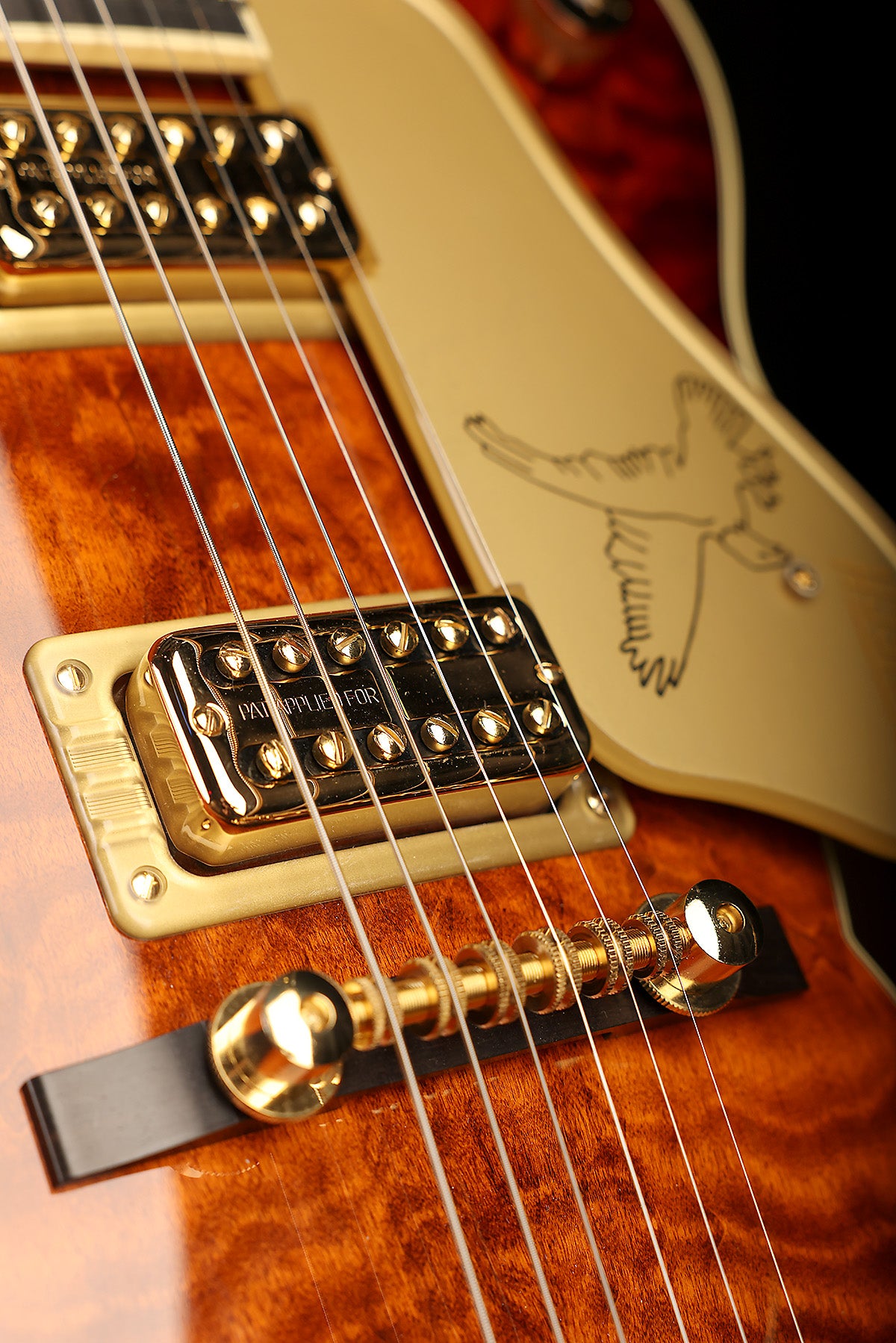 Gretsch G6136TGQM-59 Limited Edition Quilt Classic Falcon 'Forge Glow' Hollow Body Electric Guitar