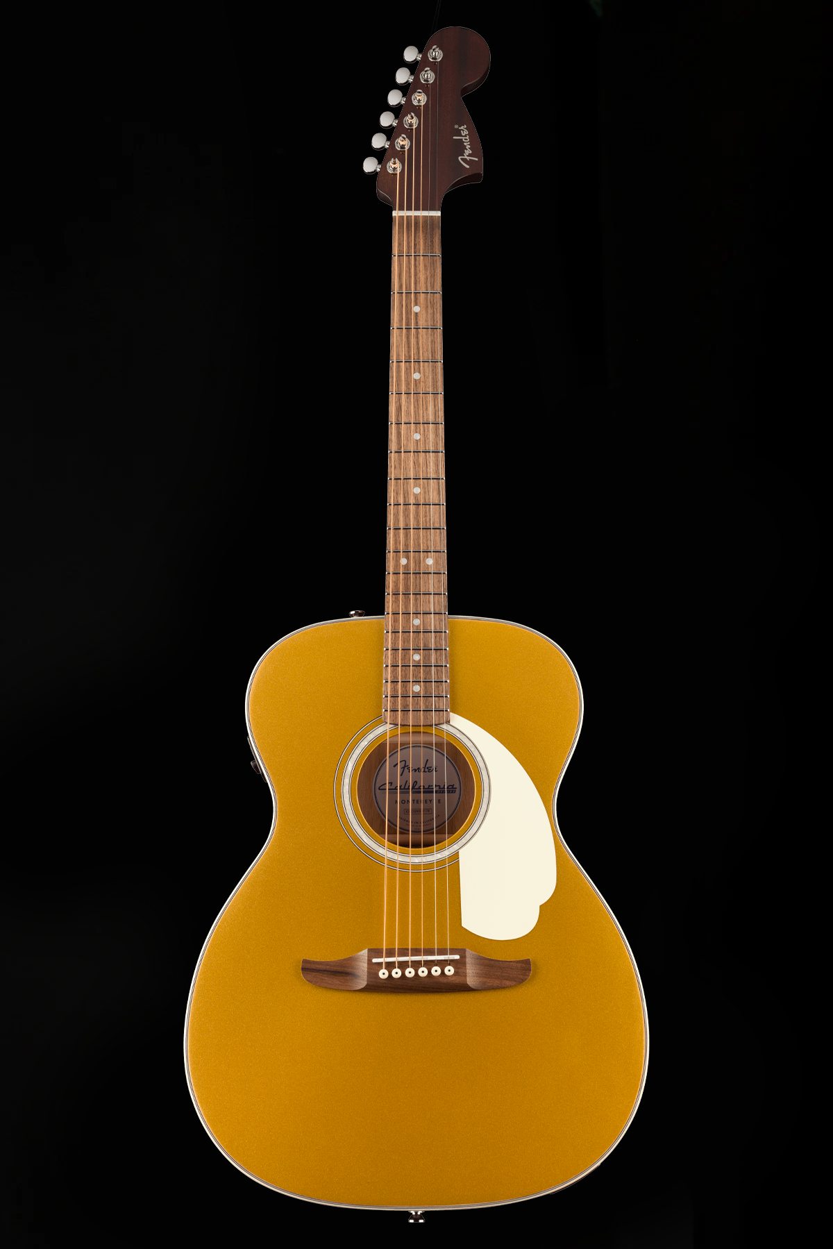 Fender California Deluxe Monterey E ‘Aztec Gold’ Folk Acoustic Electric Guitar