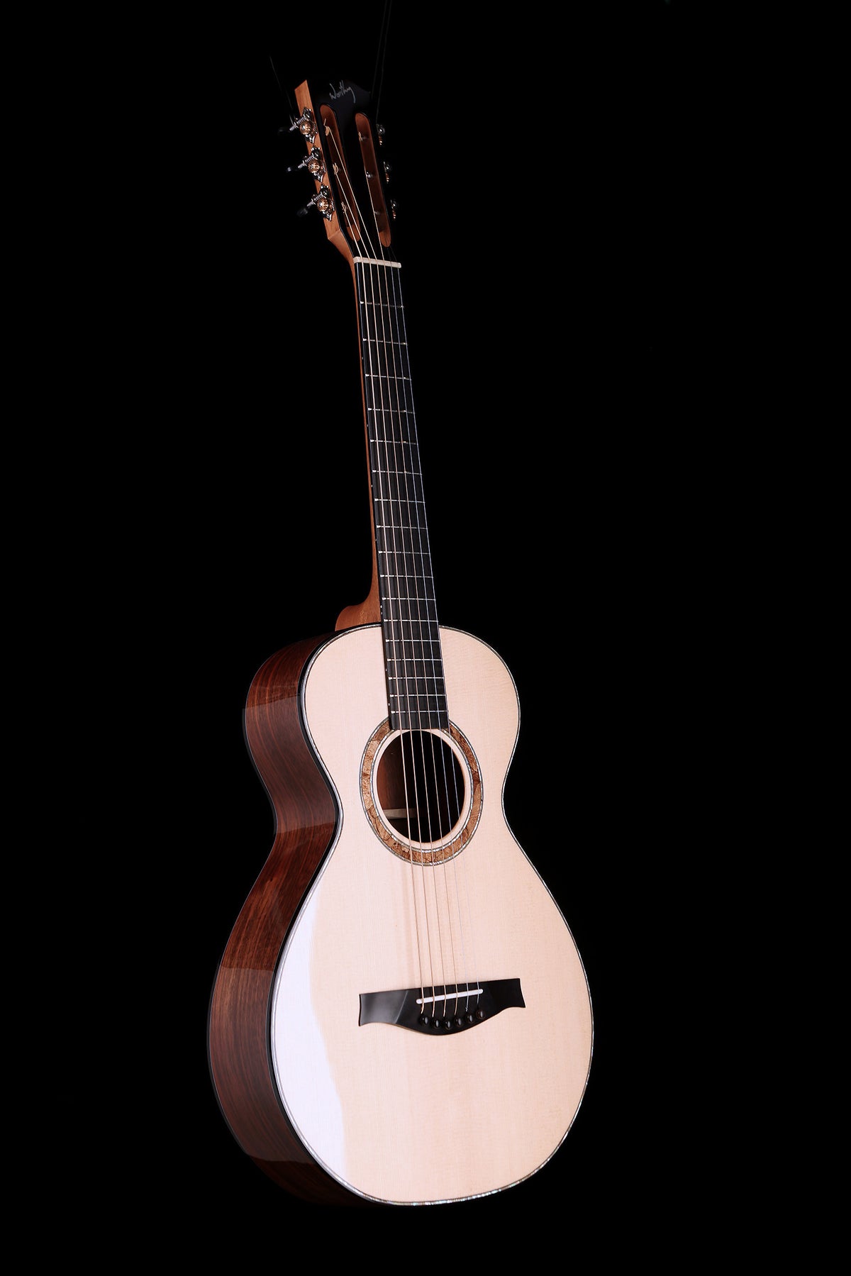 David Worthy Parlour &#39;Adirondack Spruce / Tiger Myrtle&#39; Acoustic Guitar - Acoustic Centre Music Store, Melbourne Australia