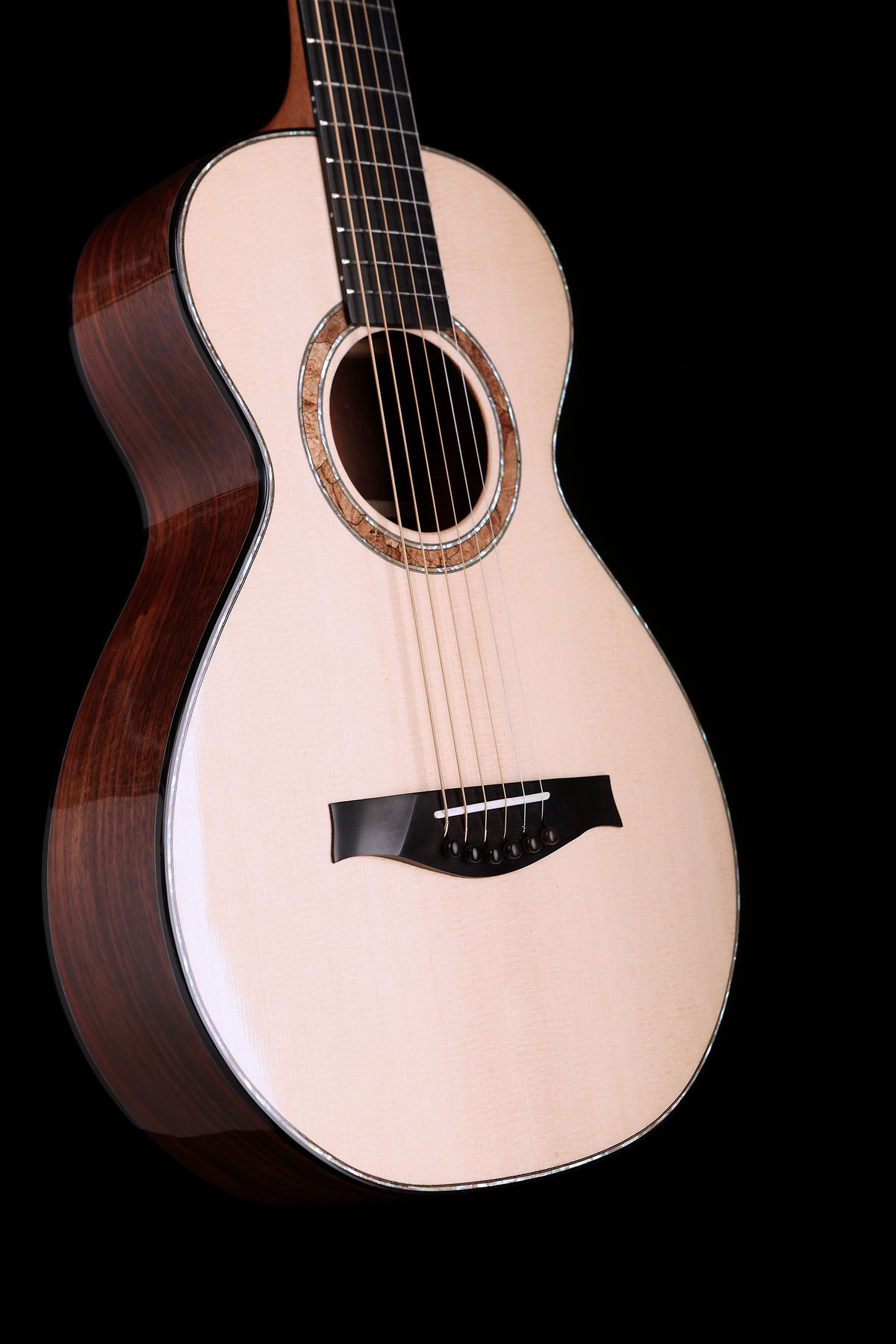 David Worthy Parlour &#39;Adirondack Spruce / Tiger Myrtle&#39; Acoustic Guitar - Acoustic Centre Music Store, Melbourne Australia