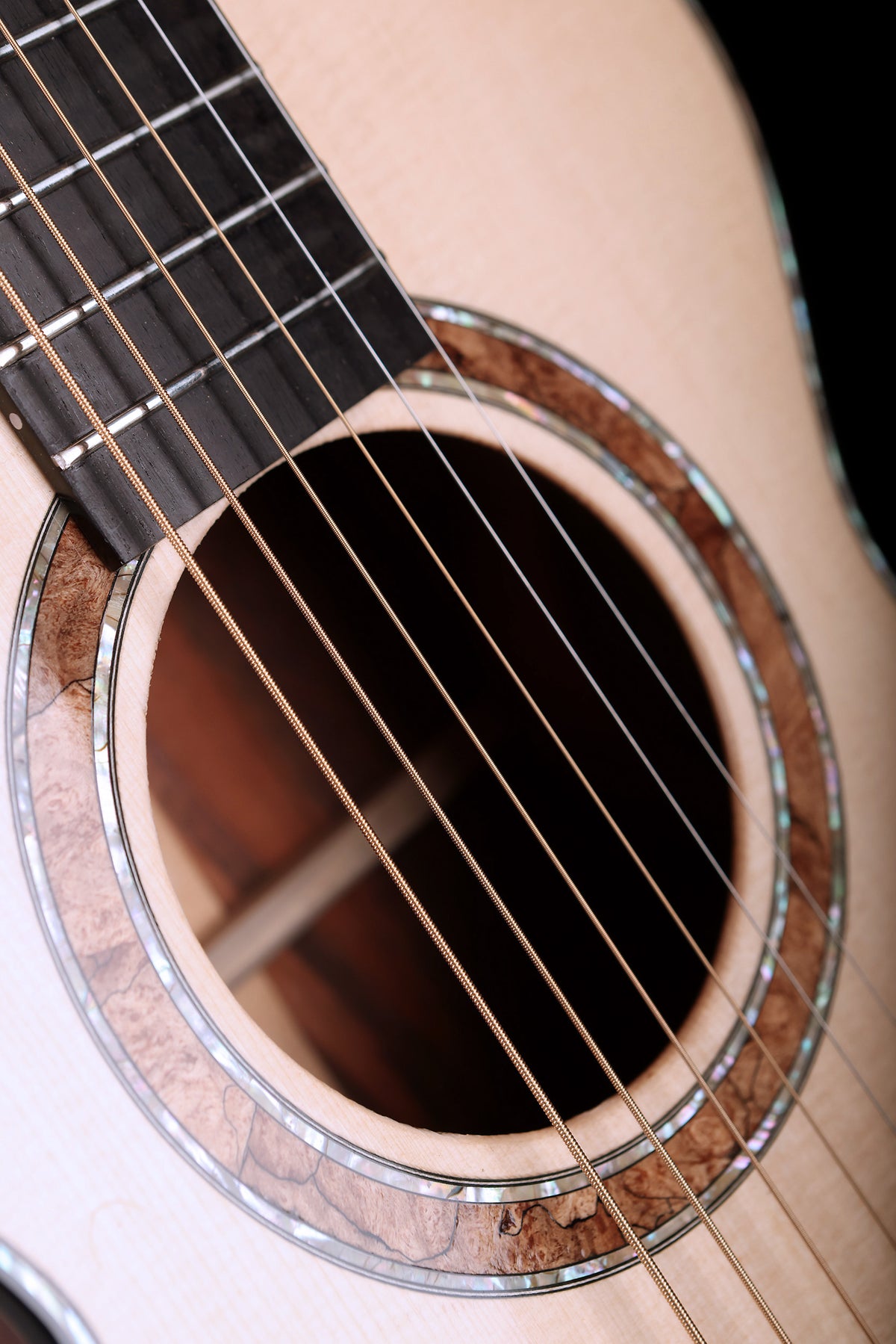 David Worthy Parlour &#39;Adirondack Spruce / Tiger Myrtle&#39; Acoustic Guitar - Acoustic Centre Music Store, Melbourne Australia