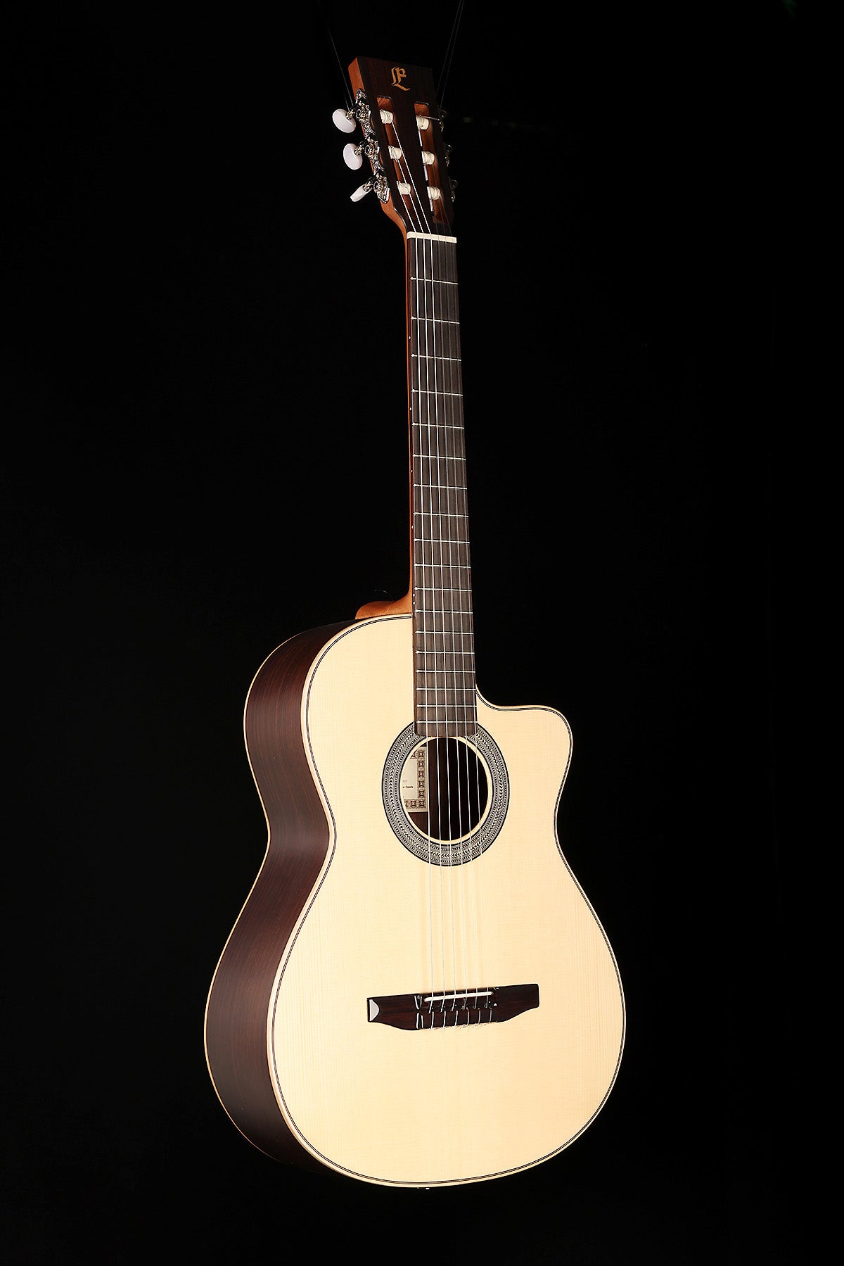 Esteve Crossover 'Natural' Spruce Cutaway Classical Acoustic Electric Guitar