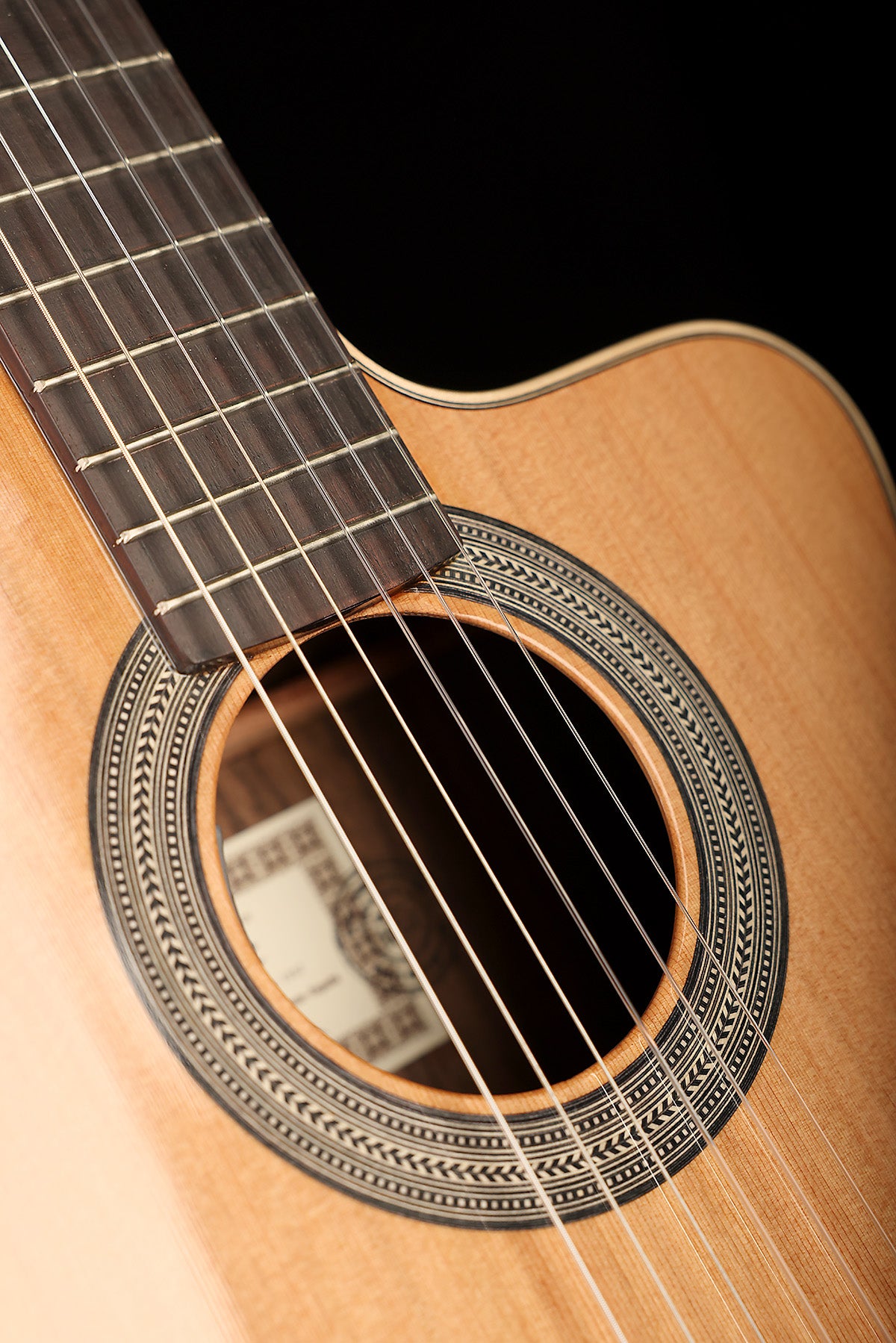 Esteve Crossover 'Natural' Cedar Cutaway Classical Acoustic Electric Guitar