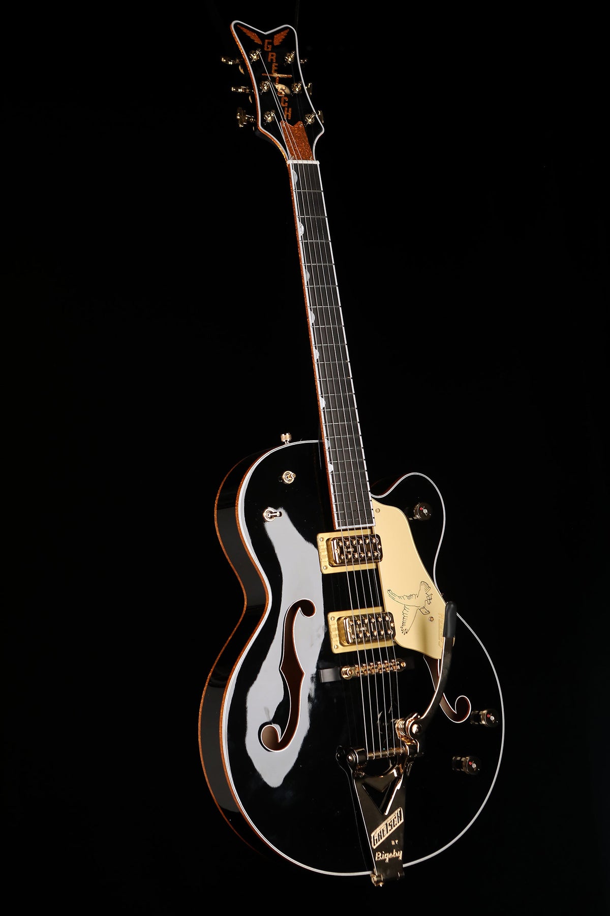 Gretsch G6136TG Limited Edition Falcon Jr. &#39;Black&#39; with Bigsby Electric Guitar - Acoustic Centre Music Store, Melbourne Australia