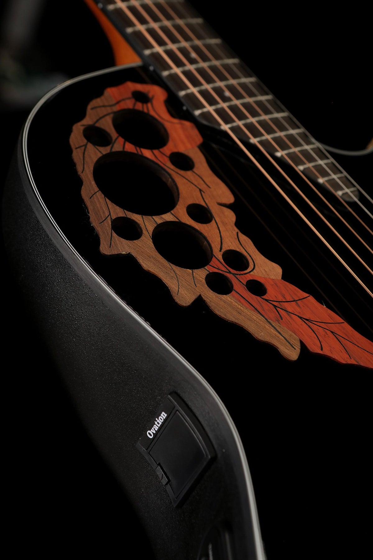 Ovation CE44-5 Celebrity Elite Mid Bowl &#39;Black&#39; Acoustic Electric Guitar - Acoustic Centre Music Store, Melbourne Australia