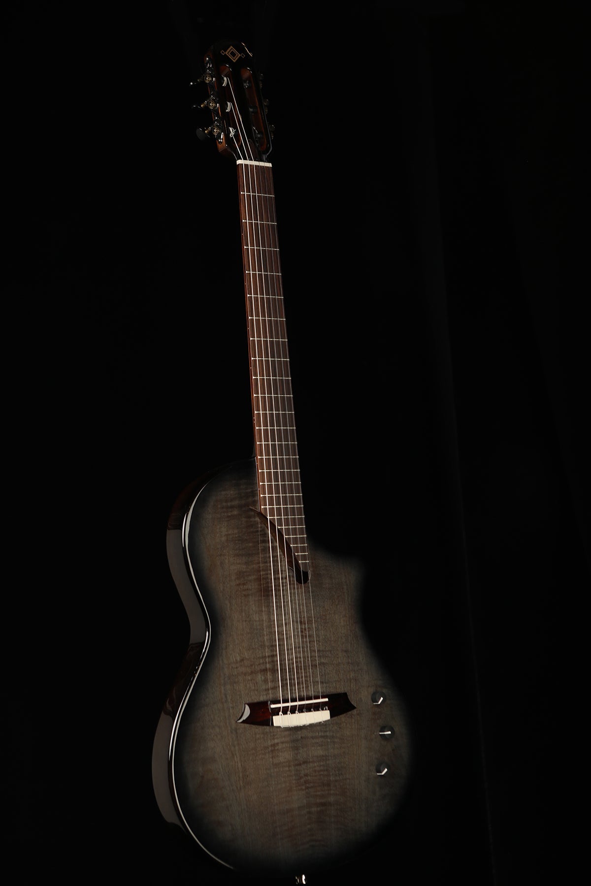 Katoh Hispania &#39;Trans Black&#39; Crossover Thinline Hybrid Classical Electric Guitar - Acoustic Centre Music Store, Melbourne Australia