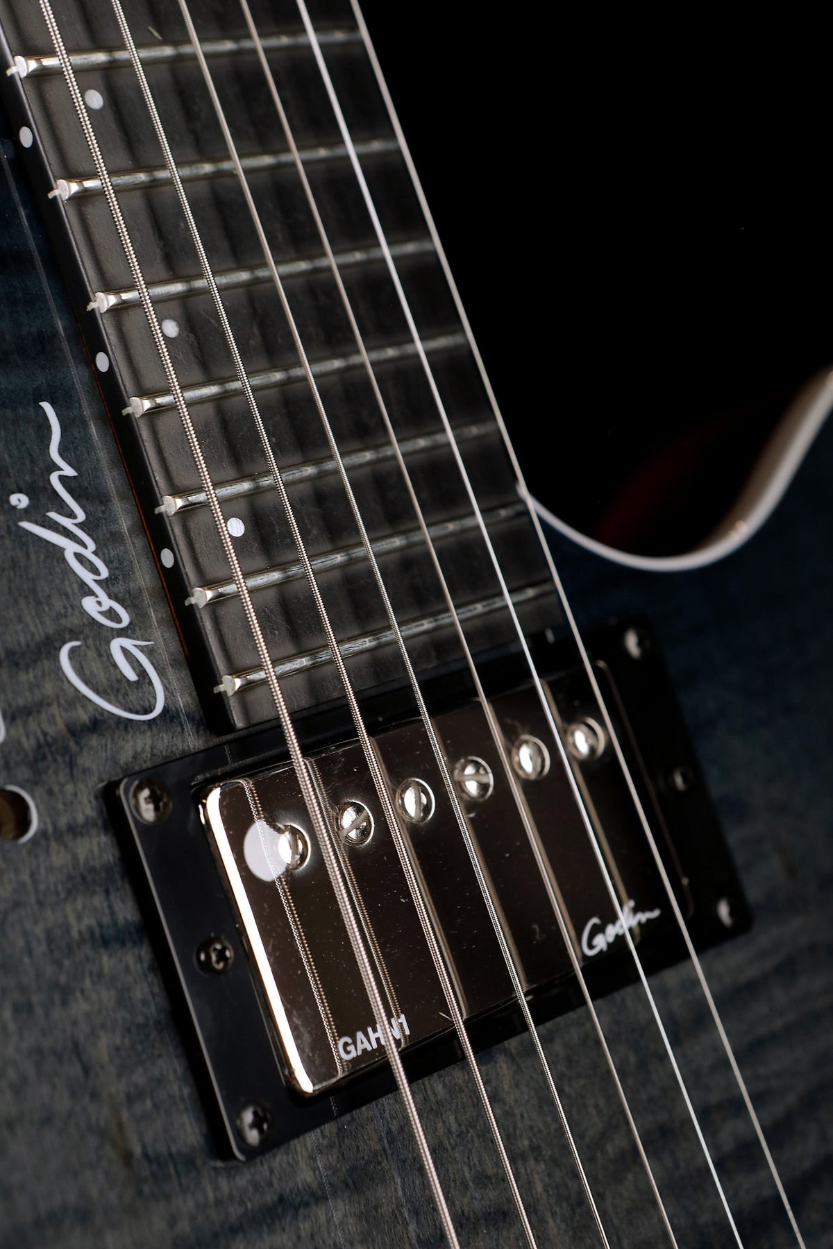 Godin A6 Ultra Denim Blue Flame Hybrid Acoustic Electric Guitar - Acoustic Centre Music Store, Melbourne Australia