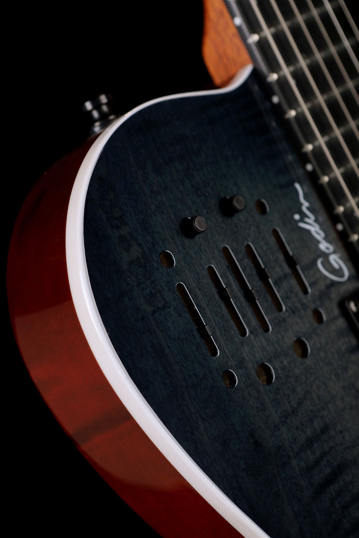 Godin A6 Ultra Denim Blue Flame Hybrid Acoustic Electric Guitar - Acoustic Centre Music Store, Melbourne Australia