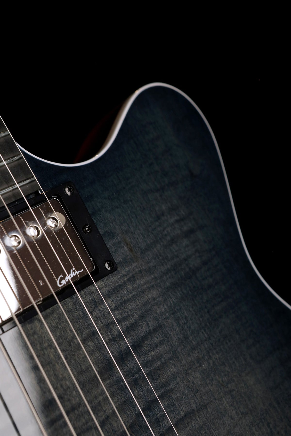 Godin A6 Ultra Denim Blue Flame Hybrid Acoustic Electric Guitar - Acoustic Centre Music Store, Melbourne Australia