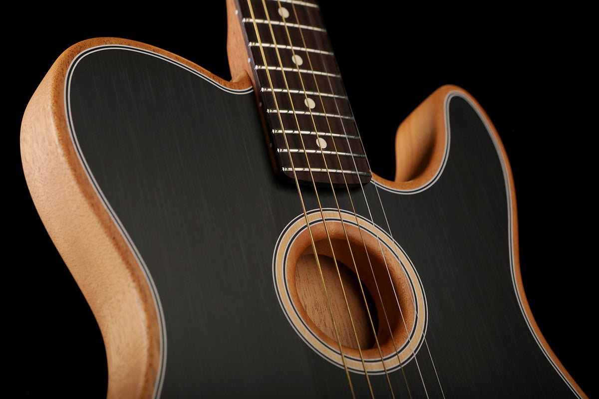 Fender Acoustasonic Player Telecaster 'Brushed Black' Acoustic Electric Guitar - Acoustic Centre Music Store, Melbourne Australia