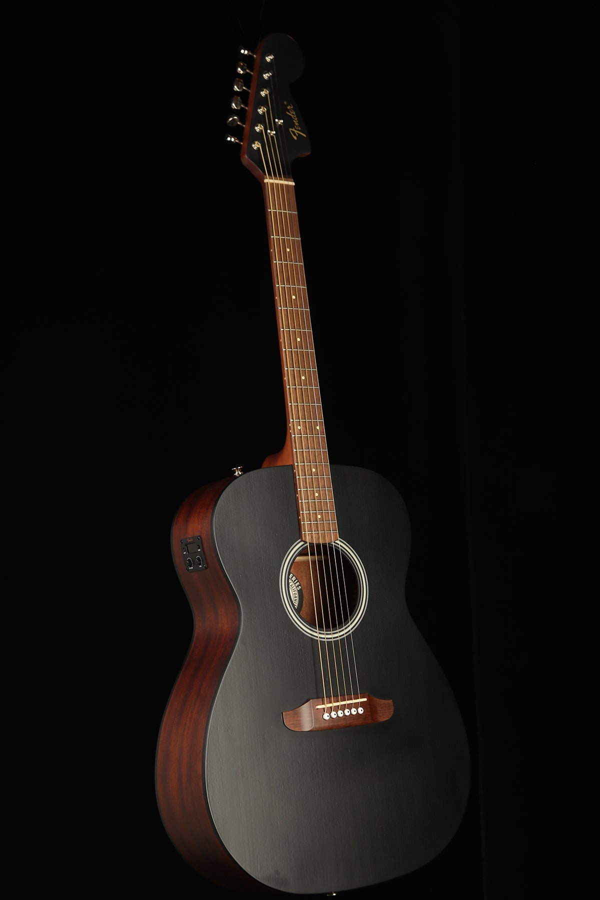 Fender Monterey Standard &#39;Black Top&#39; Acoustic Electric Guitar - Acoustic Centre Music Store, Melbourne Australia