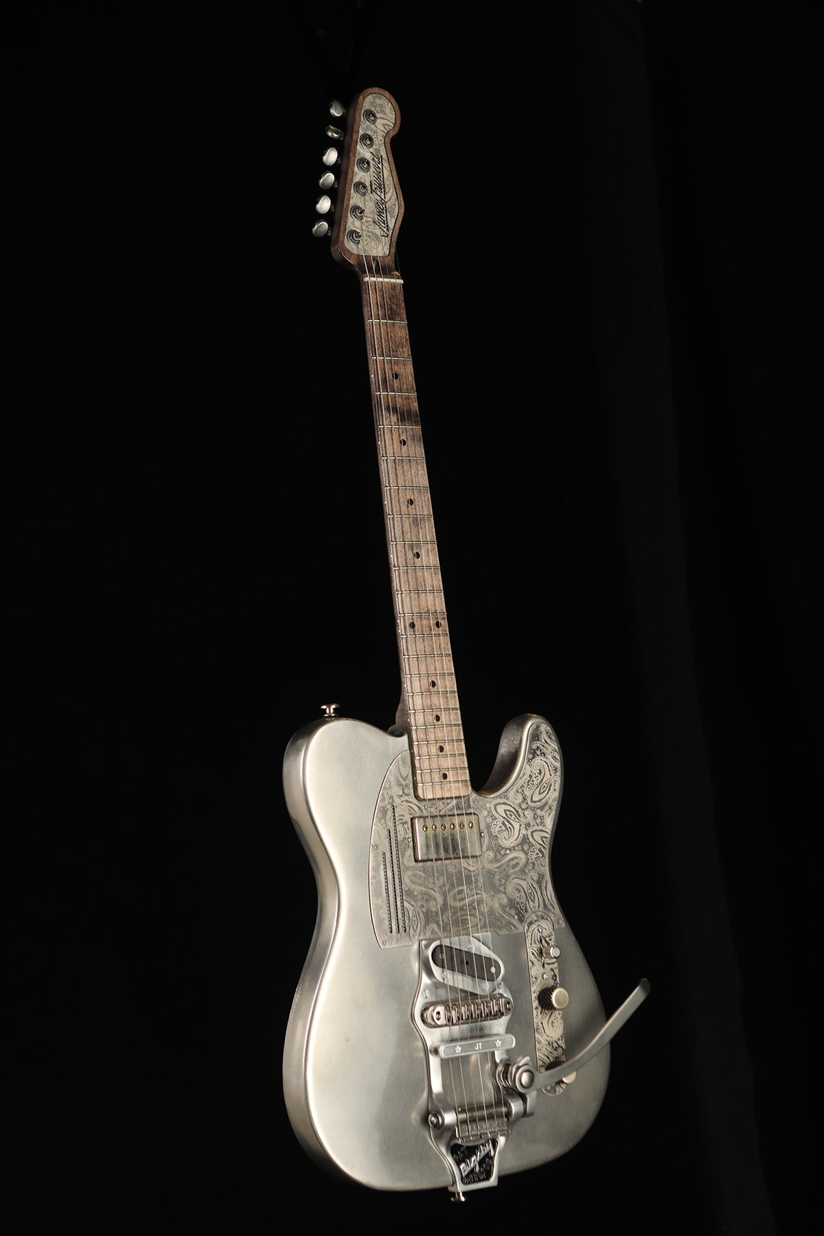 Trussart SteelCaster 'Antique Silver' with Bigsby Vibrato #24025 Electric Guitar - Acoustic Centre Music Store, Melbourne Australia