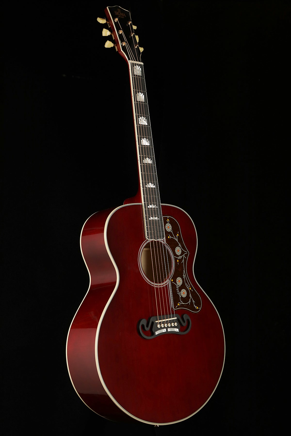 Sigma GJA-SG200WR Jumbo &#39;Wine Red&#39; Acoustic Electric Guitar - Acoustic Centre Music Store, Melbourne Australia