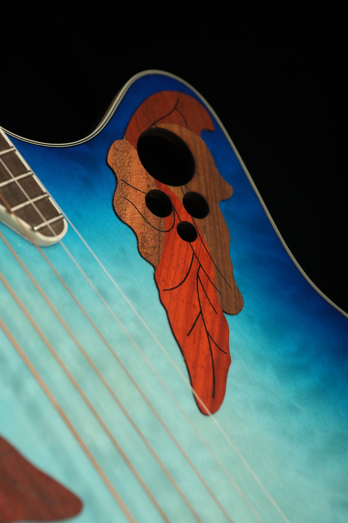 Ovation Celebrity Elite Exotic 'Caribbean Blue Quilted Maple' Acoustic Electric Guitar - Acoustic Centre Music Store, Melbourne Australia