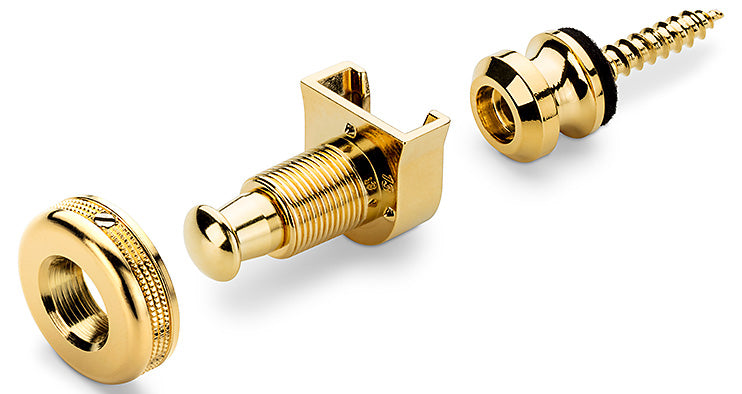 Schaller S-Lock Strap Locks - Gold - Acoustic Centre Music Store, Melbourne Australia