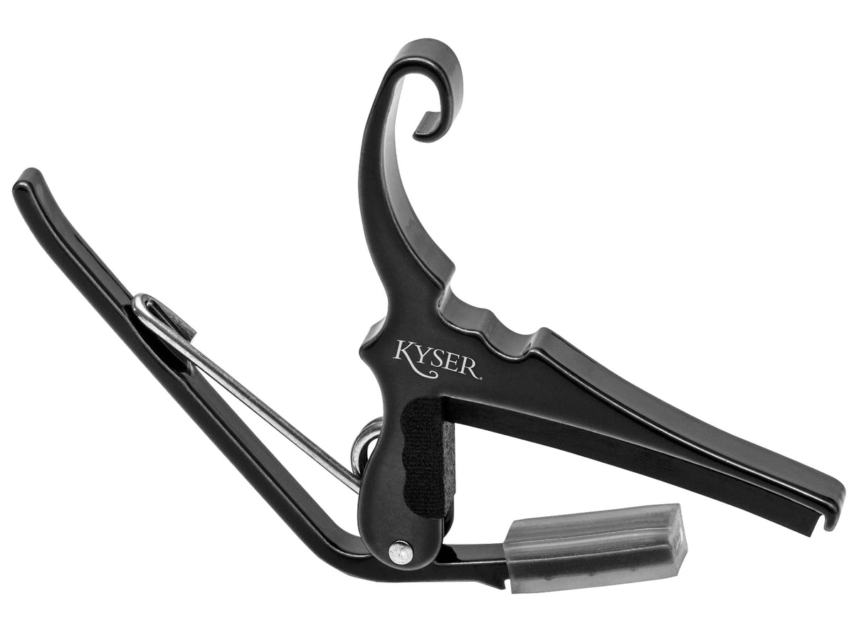 Kyser KG6 Quick-Change Black Chrome Guitar Capo - Acoustic Centre Music Store, Melbourne Australia